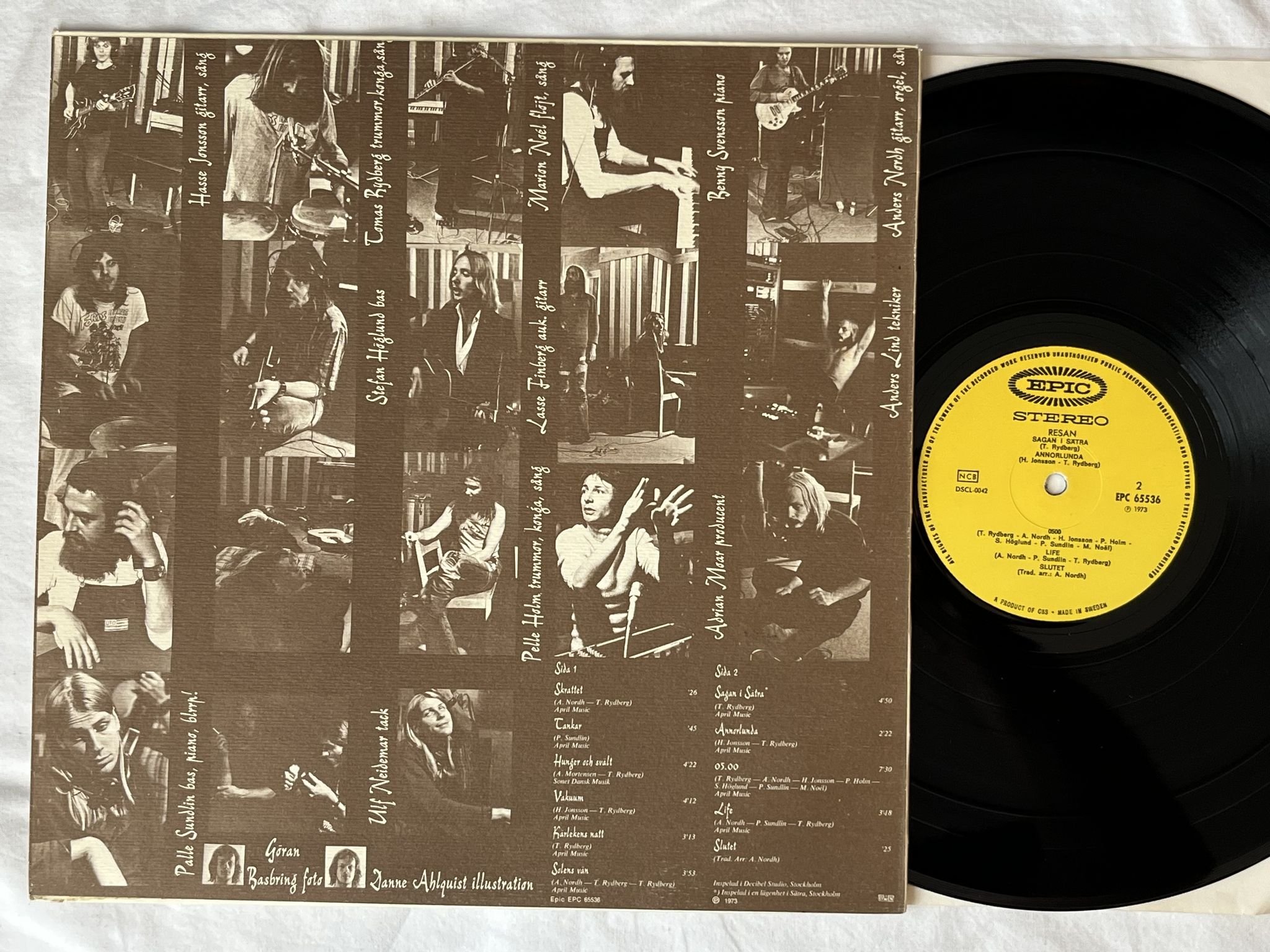 Omslagsbild för skivan RESAN - s/t LP -73 Swe EPIC EPC 65536 *** MEGA RARE PROG ROCK ***