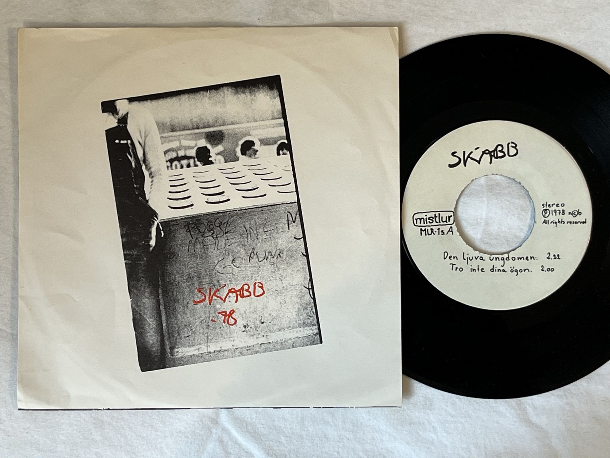Omslagsbild för skivan SKABB skabb-78 "7"Single MLR-1s.B SWE Mistlur