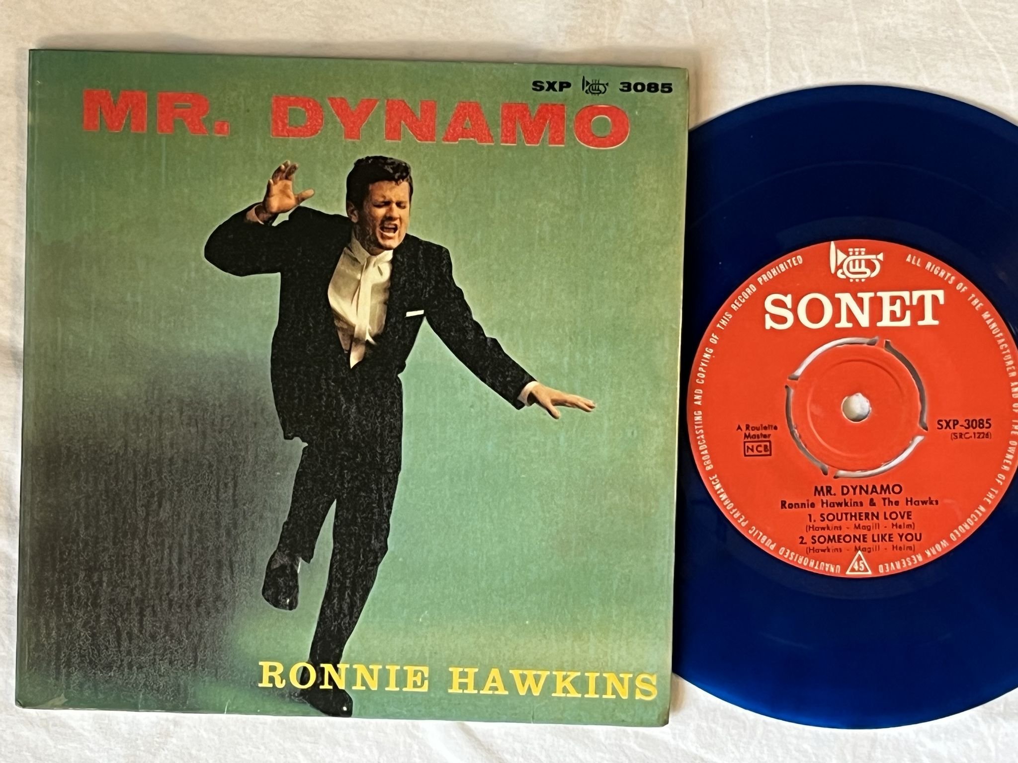 Omslagsbild för skivan RONNIE HAWKINS mr. dynamo "7"Single - 60 Swe SXP 6085 SONET