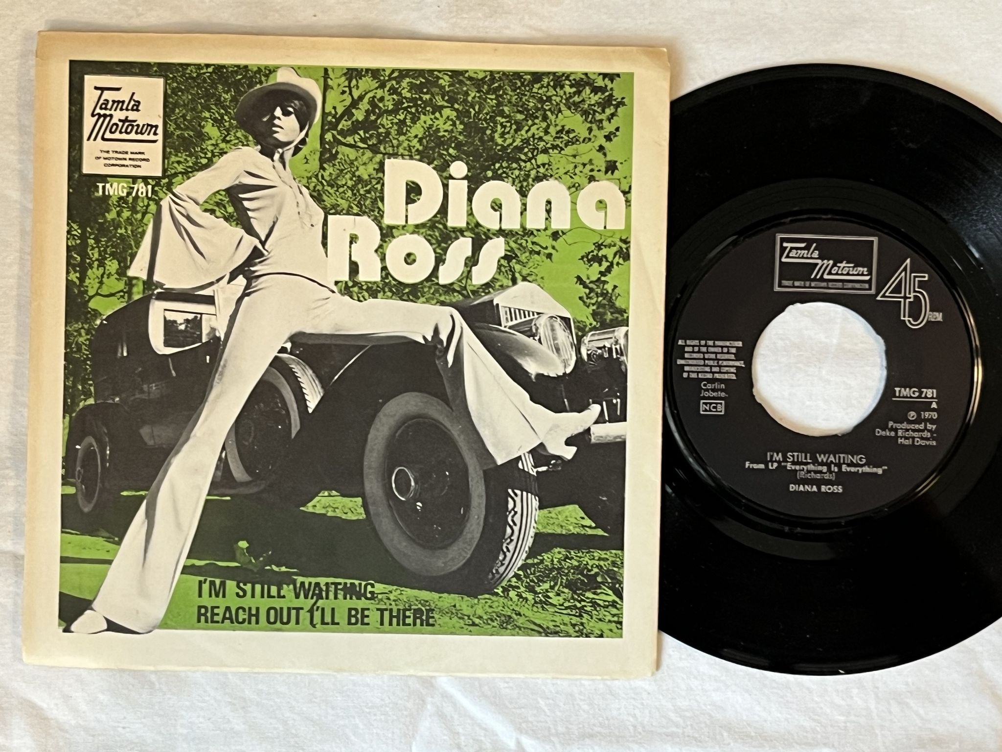 Omslagsbild för skivan DIANA ROSS I'm still waiting "7"Single -70 Tamla Motown TMG 781