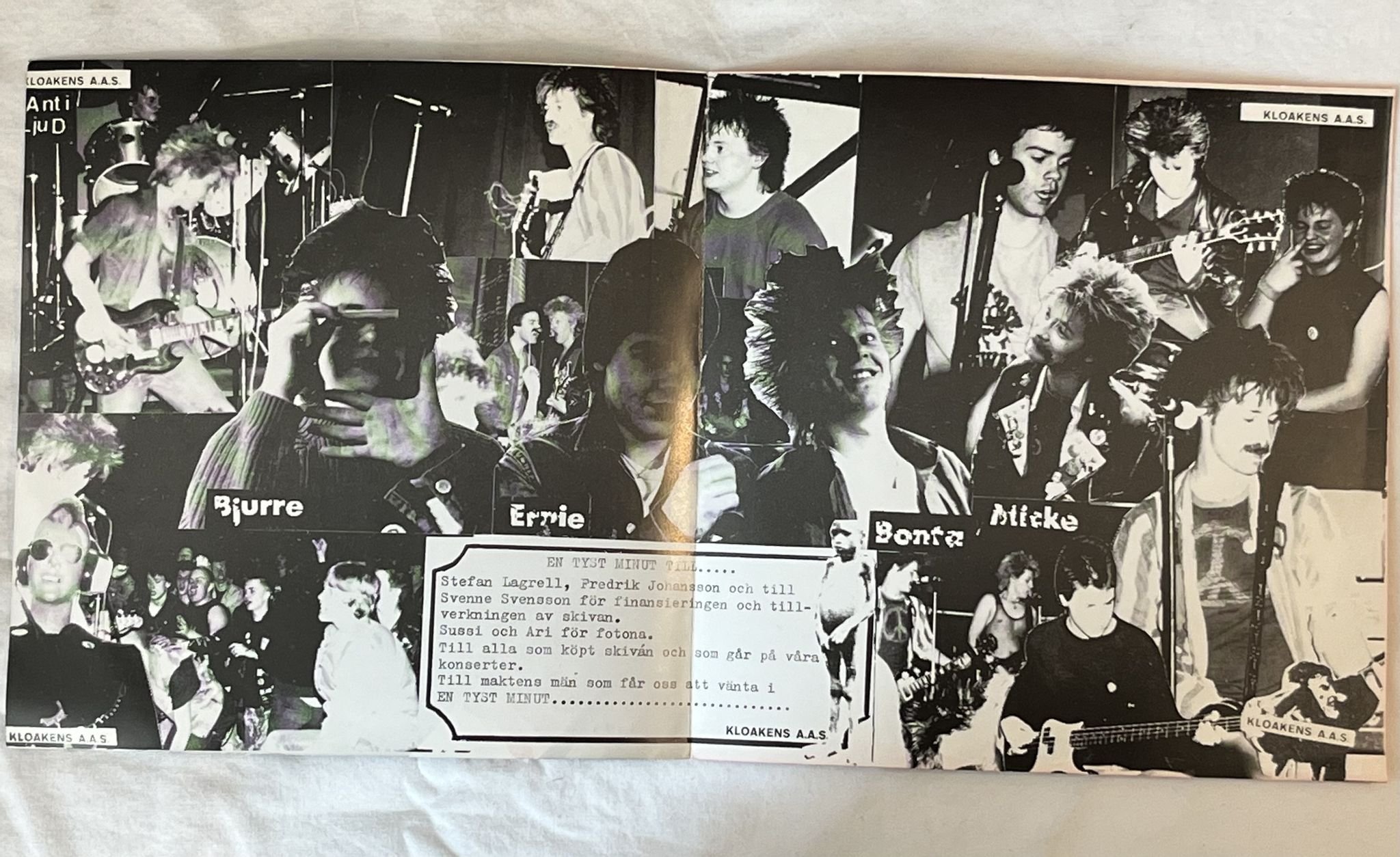 Omslagsbild för skivan ASKA KASK en tyst minut.. (white label) "7"Single PROFIT 001 SKVALLER RECORDS