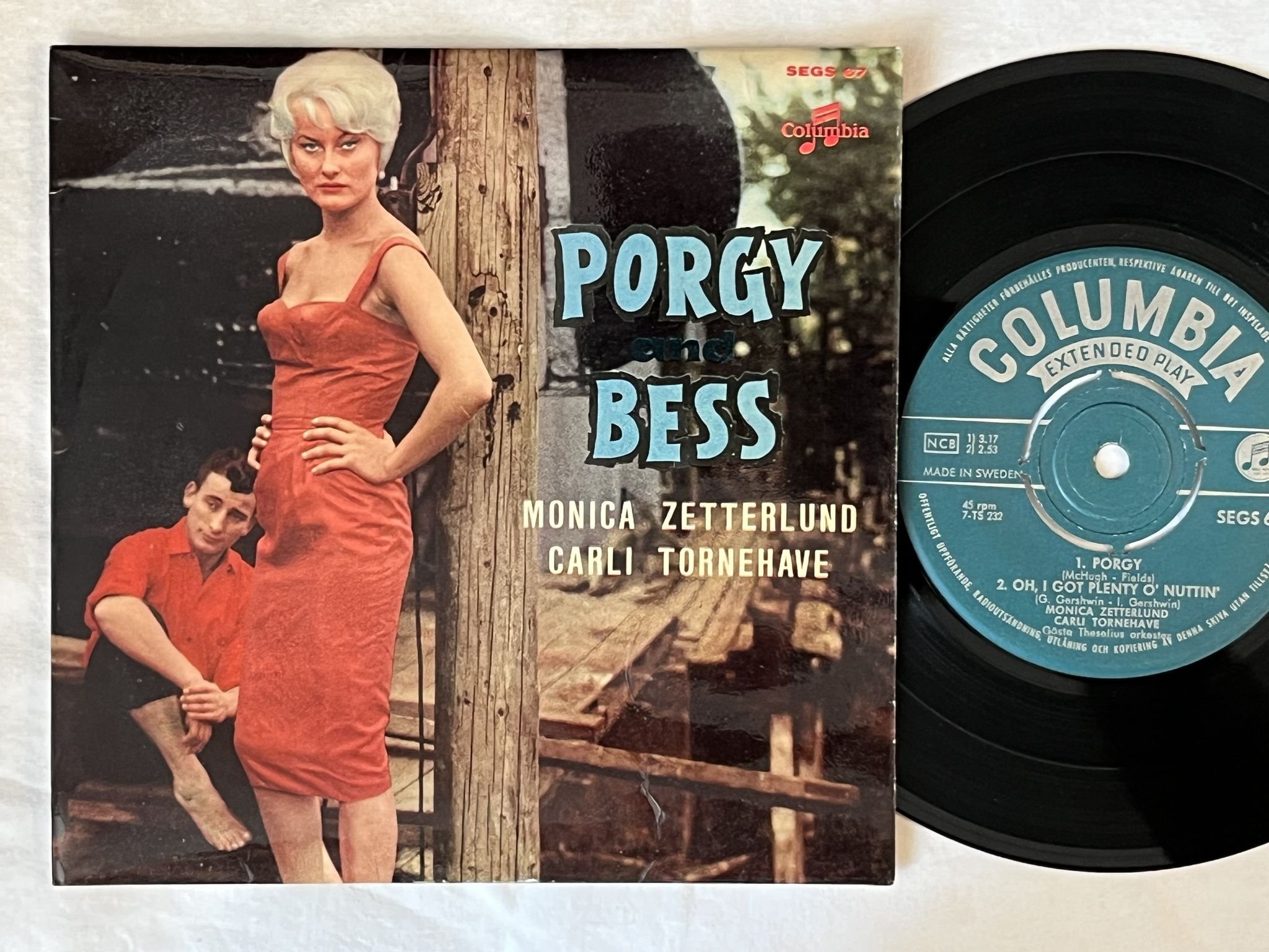 Omslagsbild för skivan MONICA ZETTERLUND porgy and bess "7"Single-59 SWE SEGS 67 COLUMBIA