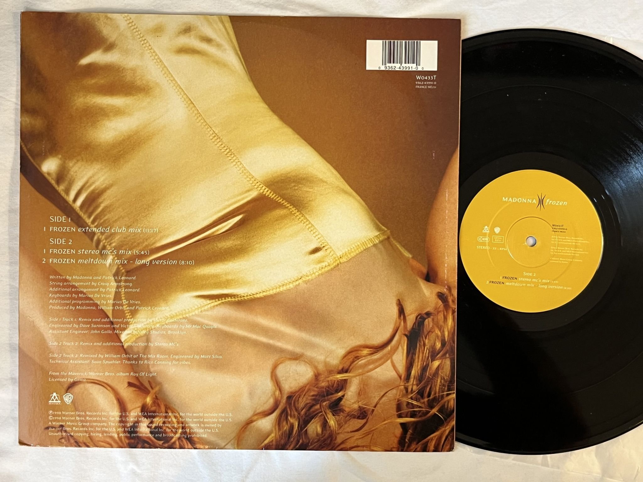 Omslagsbild för skivan MADONNA frozen LP-98 W0433T MAVERICK