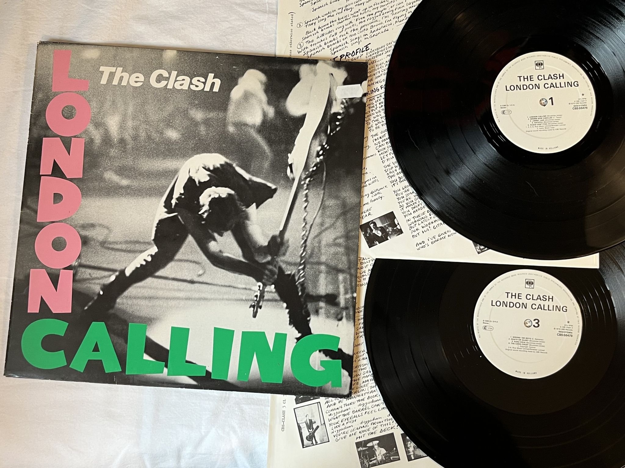Omslagsbild för skivan THE CLASH london calling X2-LP-79 CBS 88478