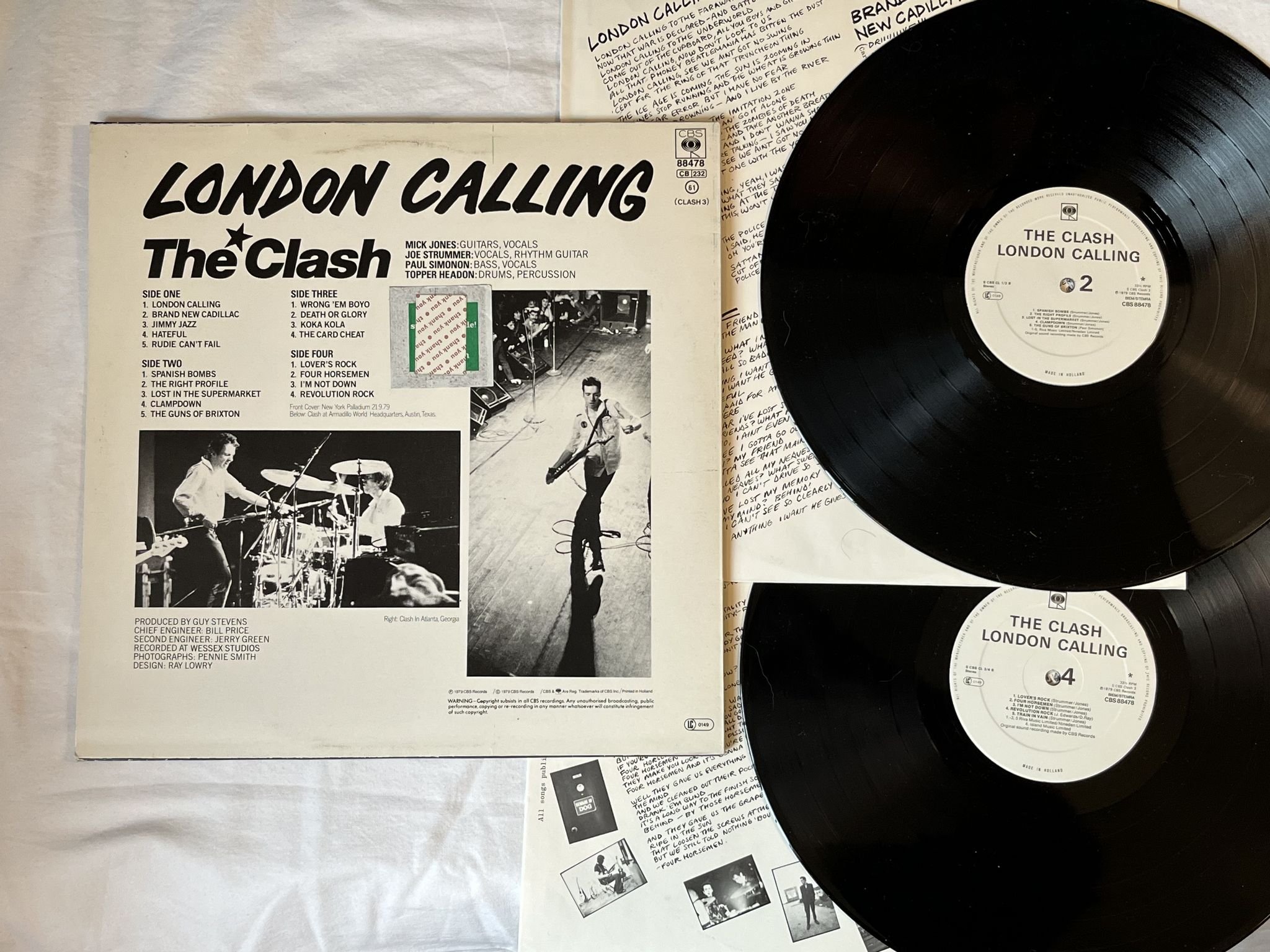 Omslagsbild för skivan THE CLASH london calling X2-LP-79 CBS 88478