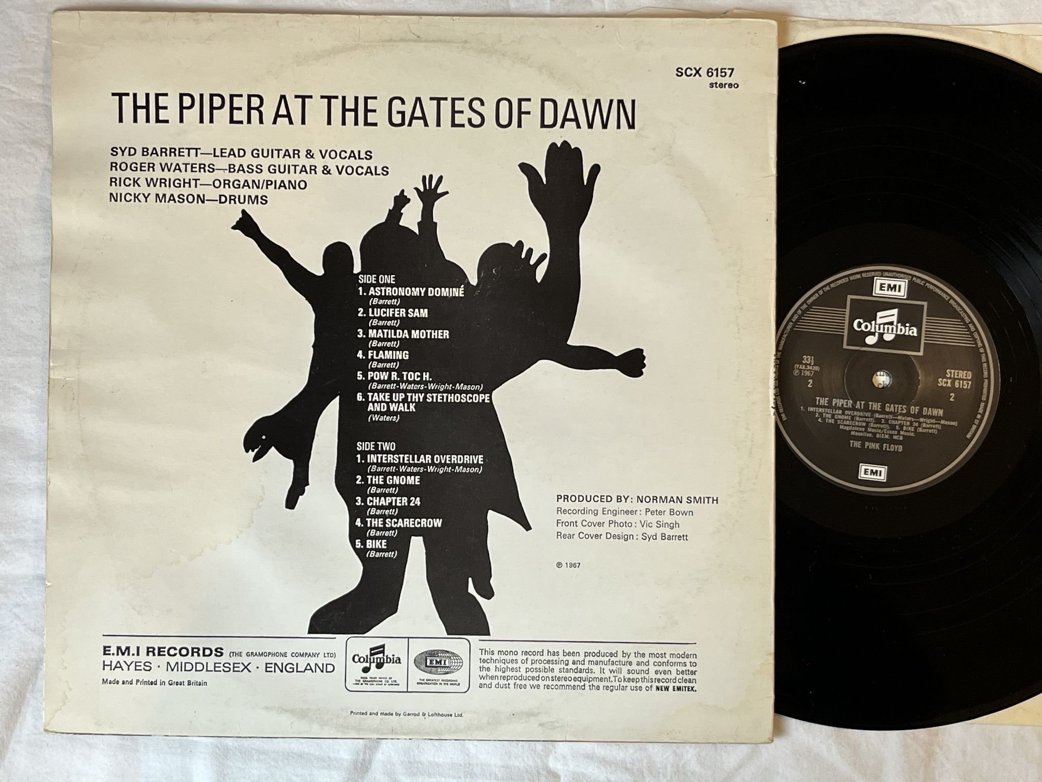 Omslagsbild för skivan THE PINK FLOYD the piper at the gates of dawn LP-67 SCX 6157 COLUMBIA