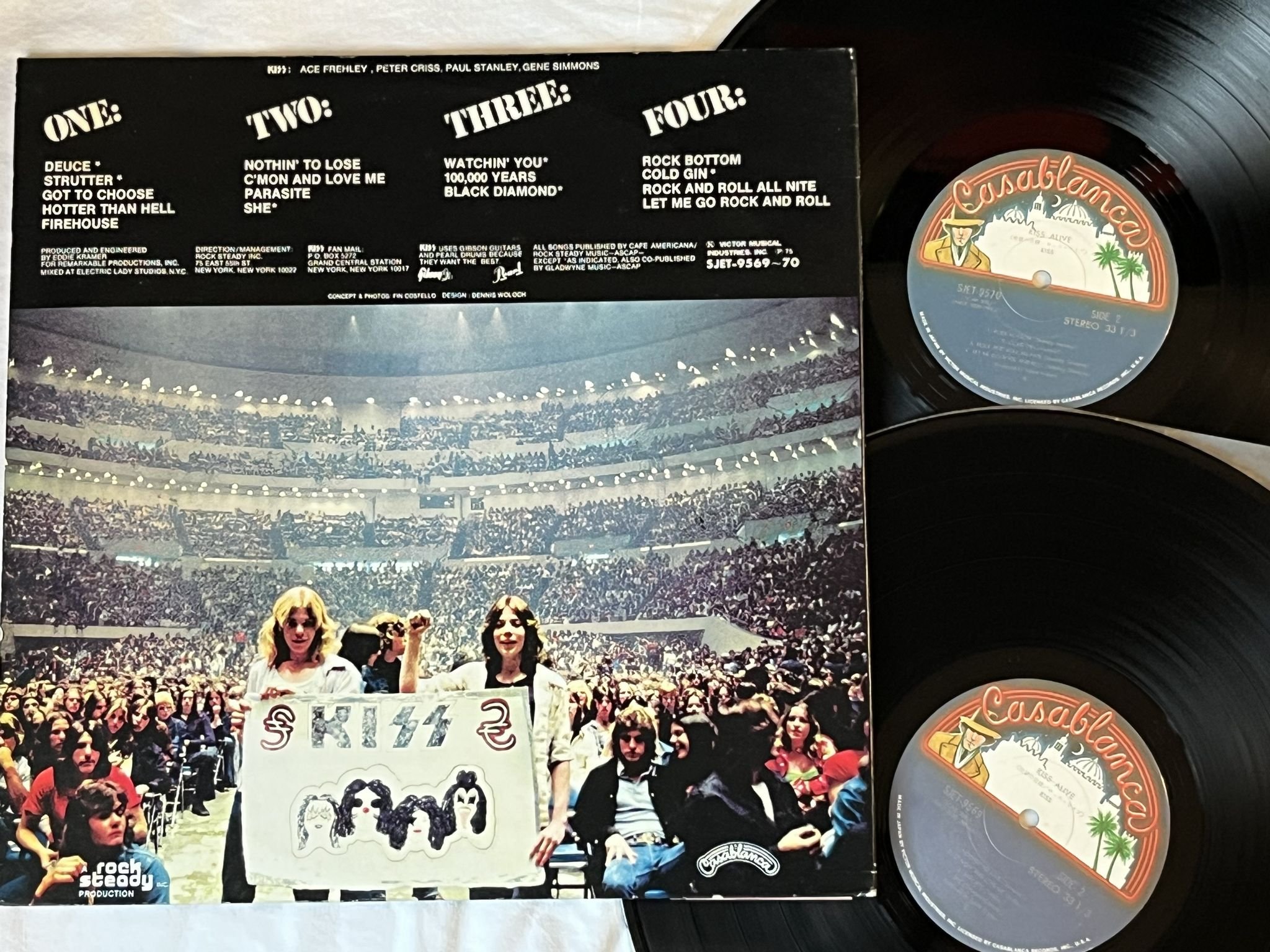 Omslagsbild för skivan KISS alive! 2XLP- 75 JAP SJET-9569-70 CASABLANCA
