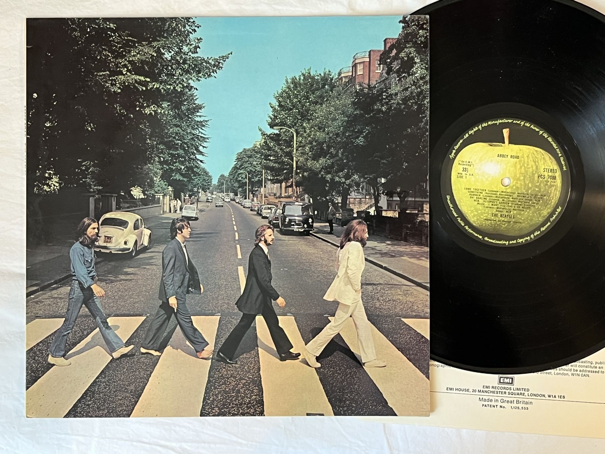 Omslagsbild för skivan THE BEATLES abbey road LP-69 PCS 7088 APPLE RECORDS