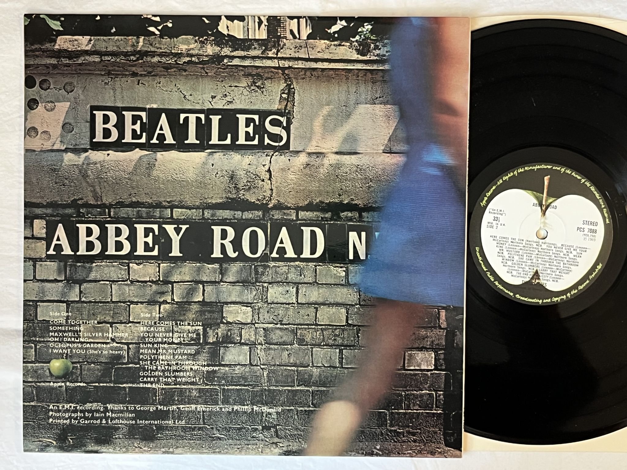 Omslagsbild för skivan THE BEATLES abbey road LP-69 PCS 7088 APPLE RECORDS