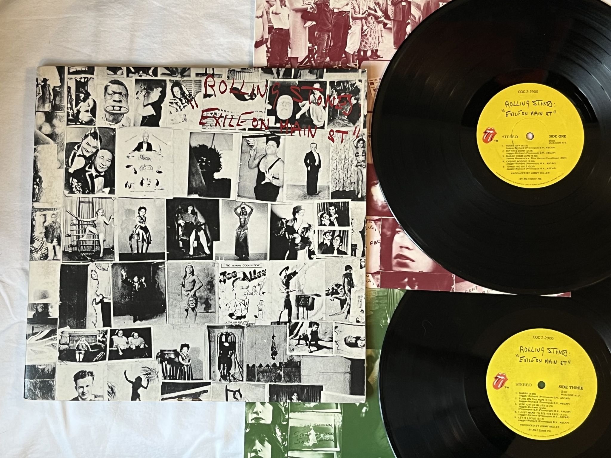 Omslagsbild för skivan THE ROLLING STONES exile on main street LP-72 COC 2-2900 Rolling stones records