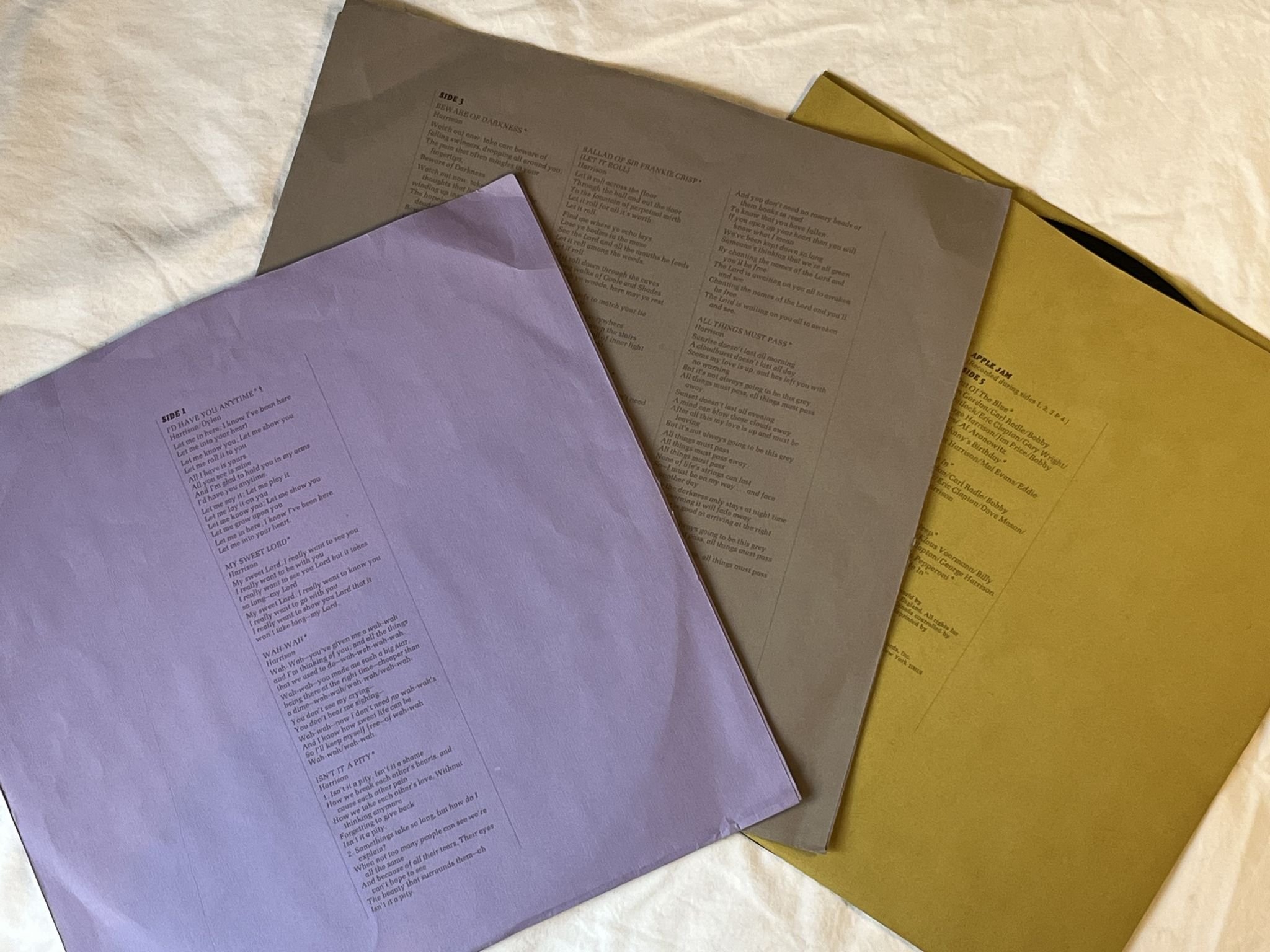 Omslagsbild för skivan GEORGE HARRISON all things must pass BOX (3XLP) -70 STCH 1-639 APPLE RECORDS