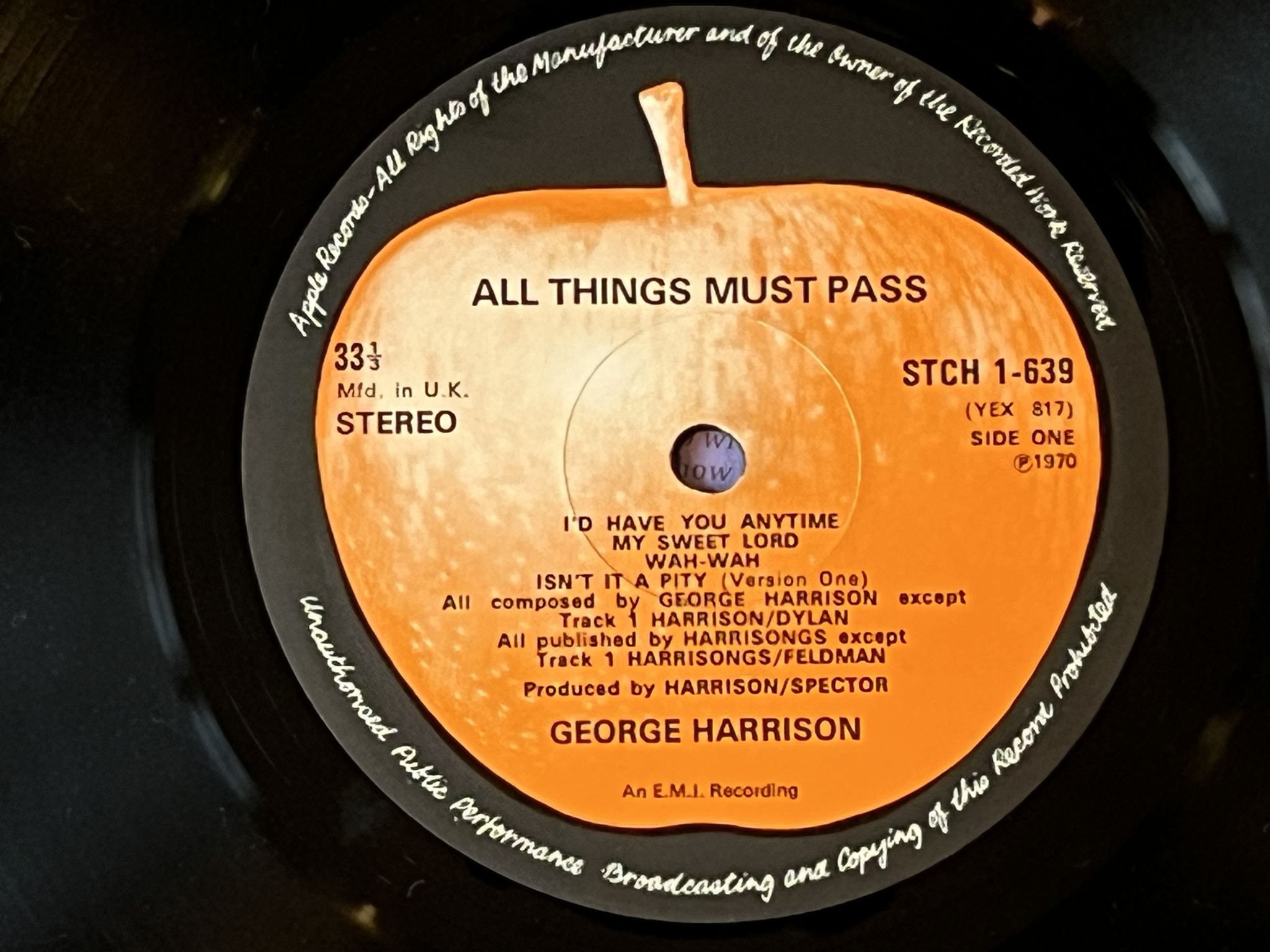 Omslagsbild för skivan GEORGE HARRISON all things must pass BOX (3XLP) -70 STCH 1-639 APPLE RECORDS
