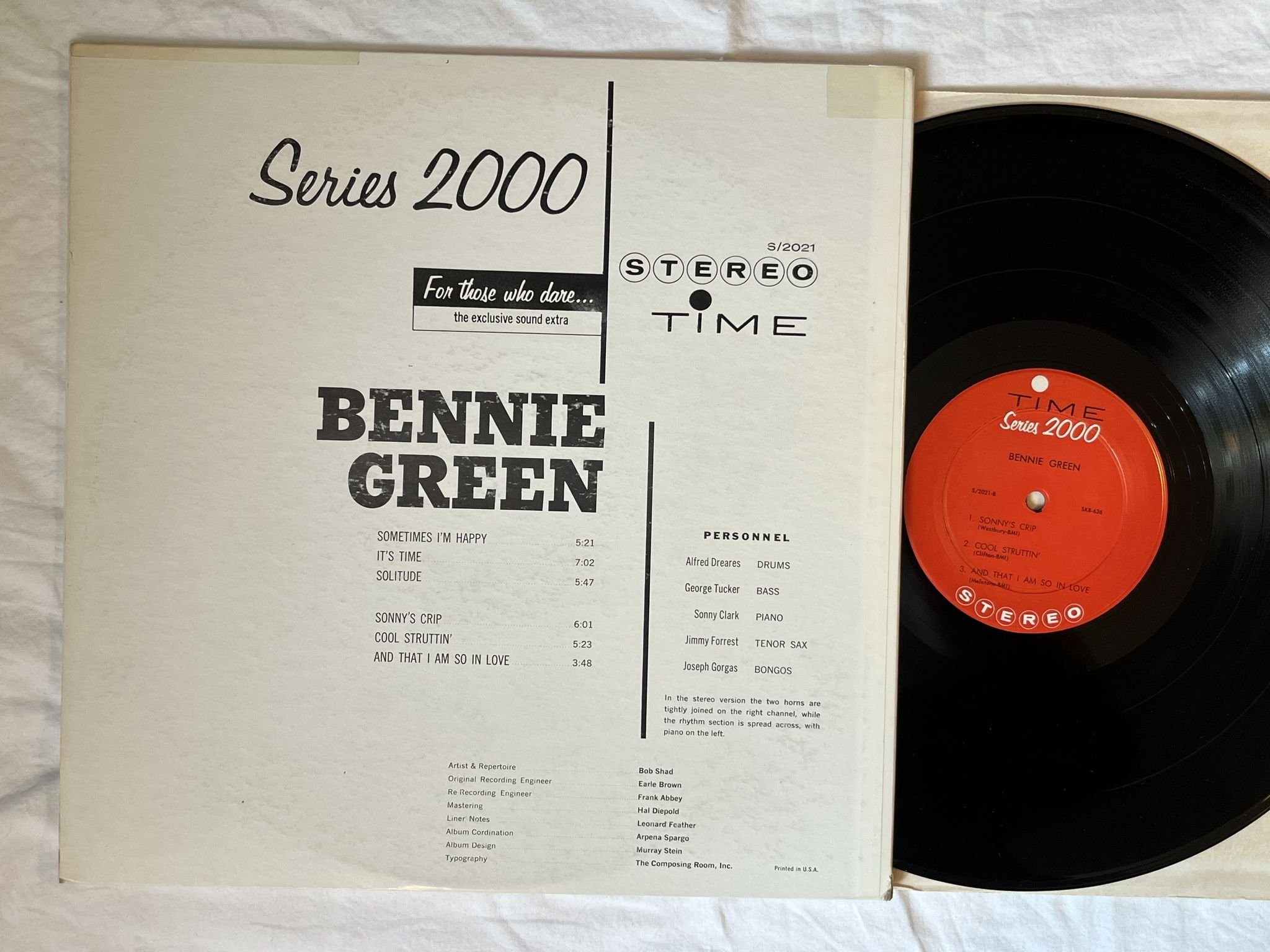 Omslagsbild för skivan BENNIE GREEN beenie green LP-60 US S/2021 TIME RECORDS