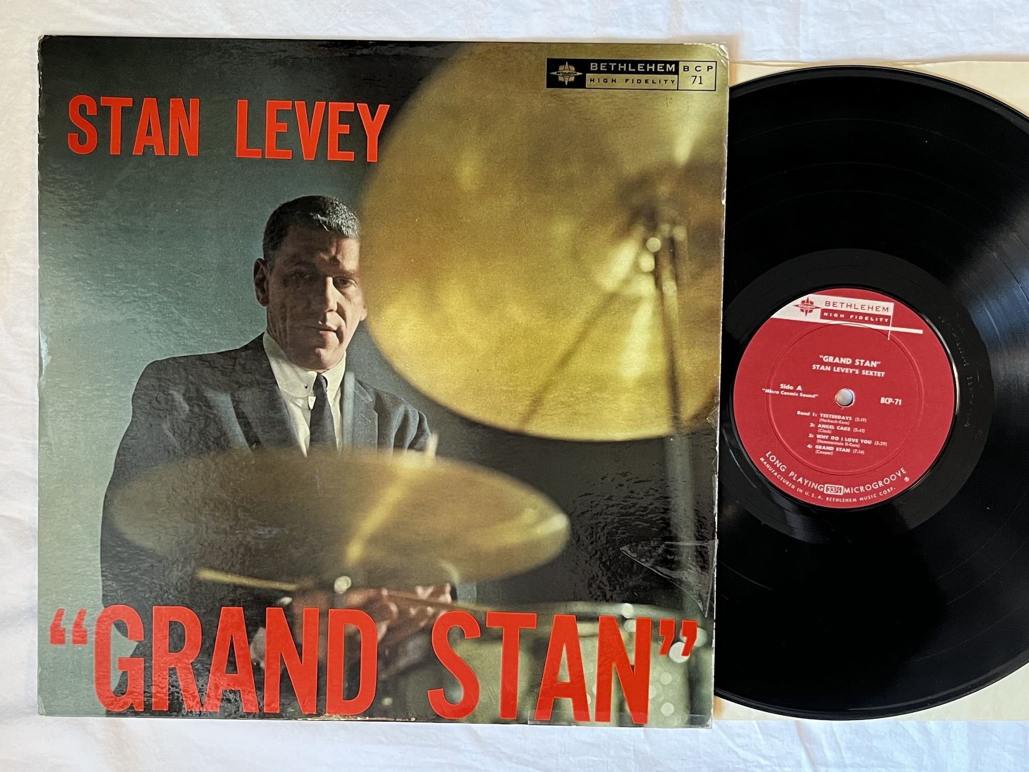 Omslagsbild för skivan STAN LEVELY grand stan LP BCP 71 Bethlehem Records