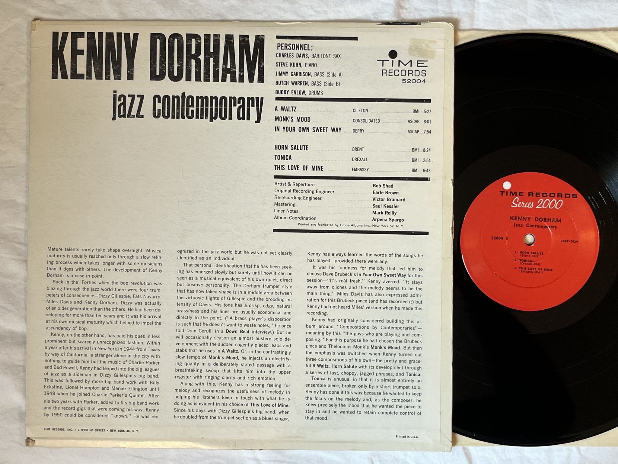 Omslagsbild för skivan KENNY DORHAM jazz contemporary LP-60 US 52004 Time Records