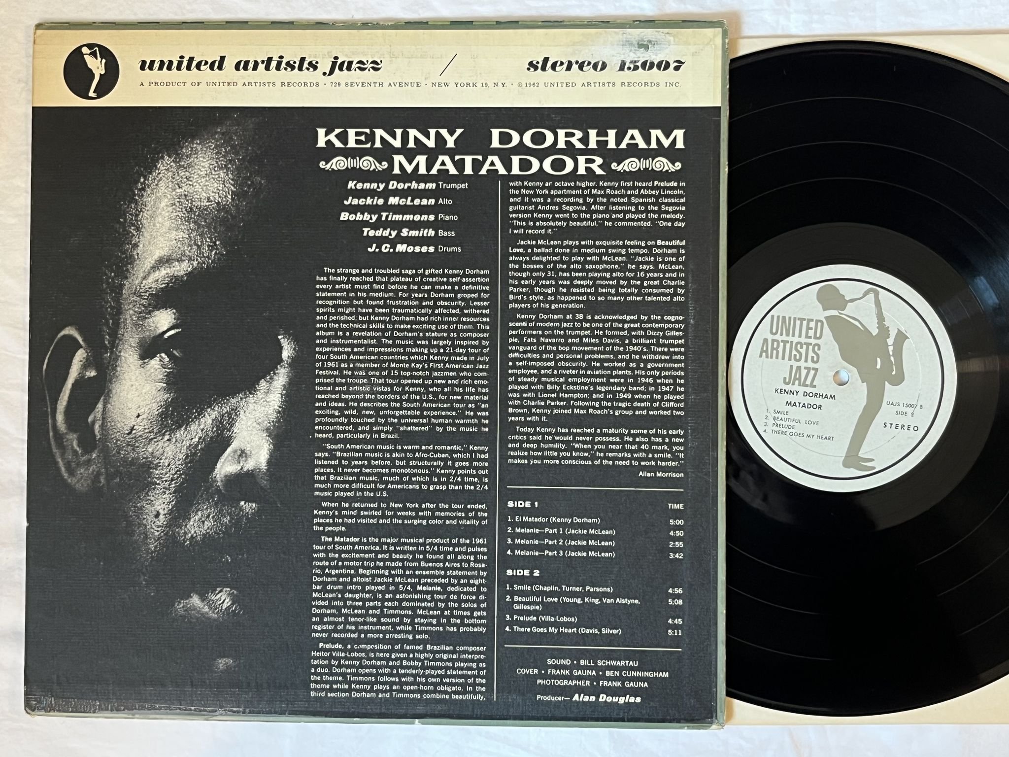 Omslagsbild för skivan KENNY DORHAM matador LP-63 US UAJS 15007 United Artists Jazz