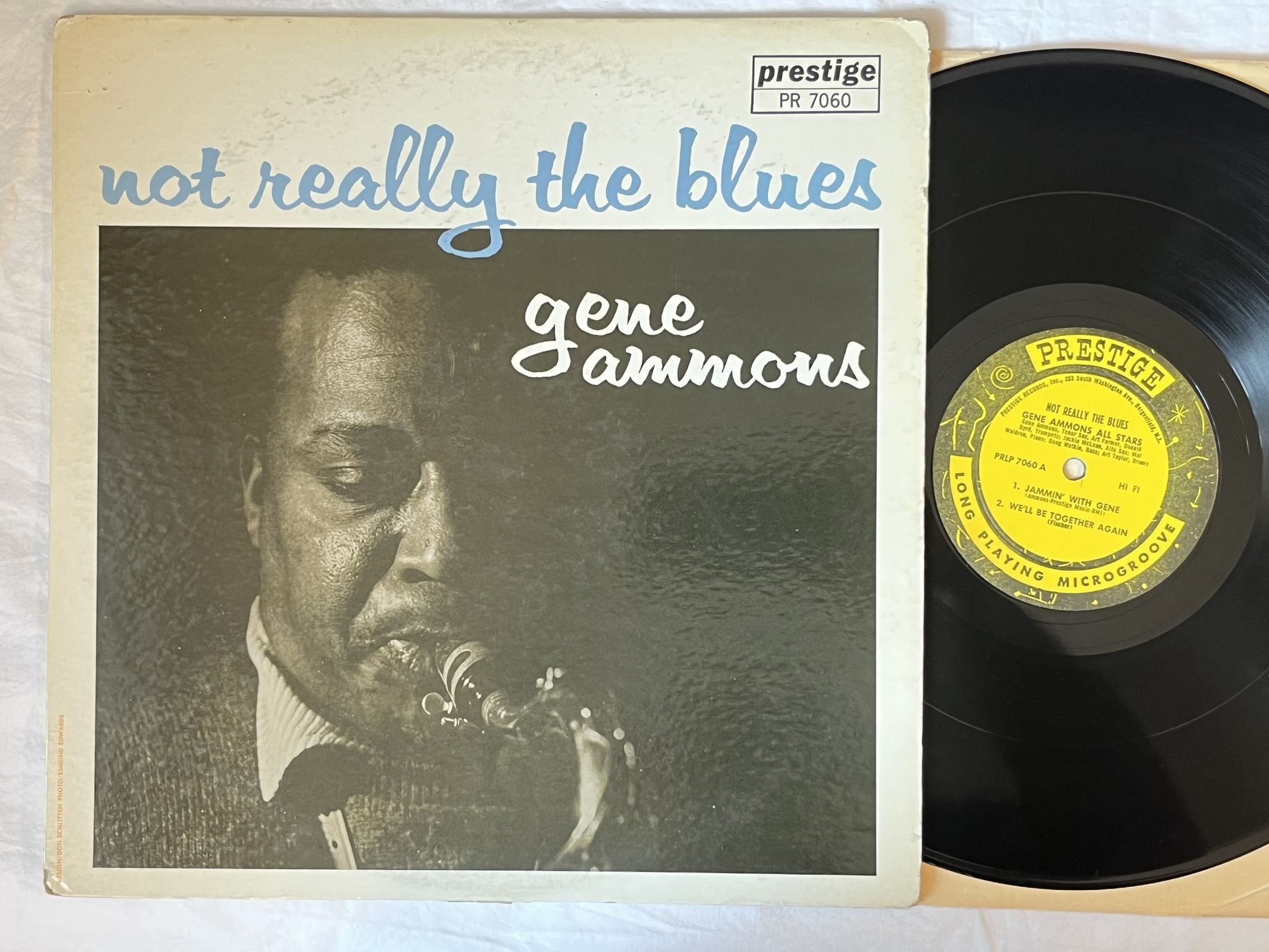 Omslagsbild för skivan GENE AMMONS not really the blues LP-60 US PR 7060 Prestige