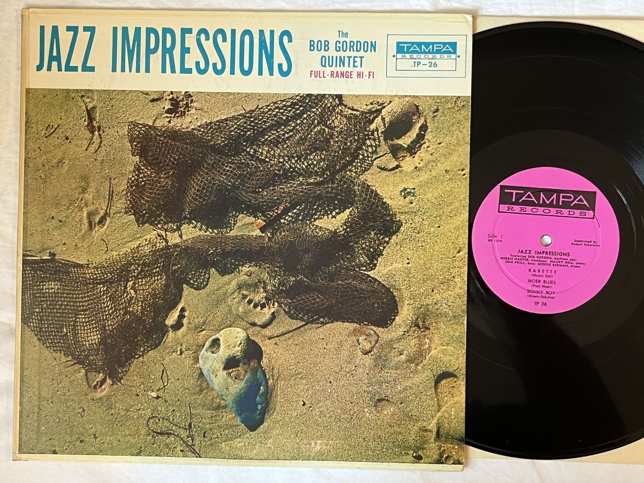 Omslagsbild för skivan THE BOB GORDON QUINTET jazz impressions LP-58 US TP-26 Tampa Records