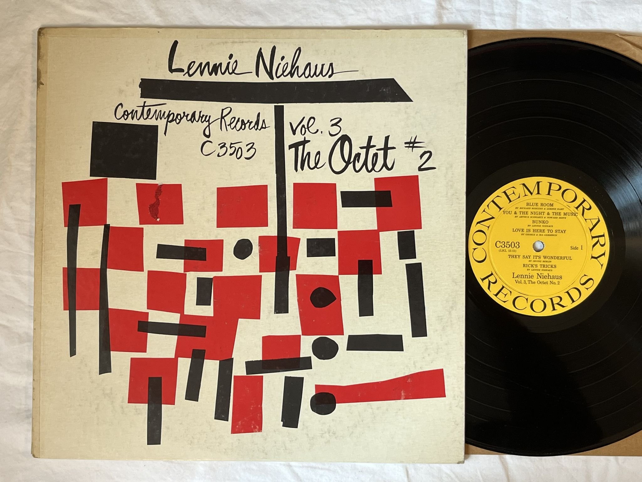 Omslagsbild för skivan LENNIE NIEHAUS vol. 3: the octet #2 LP-55 US Contemporary Records