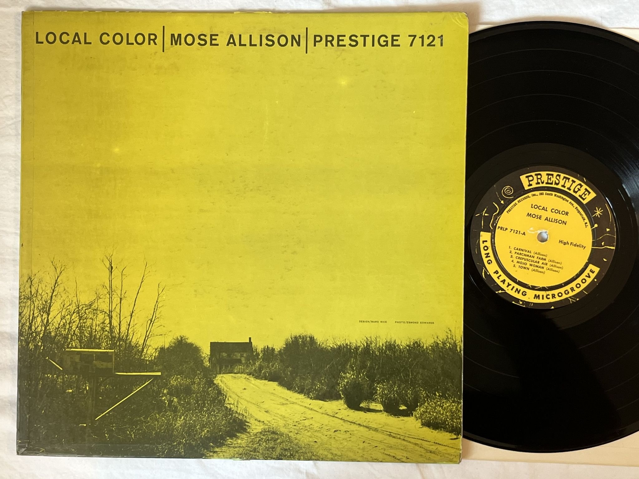 Omslagsbild för skivan MOSE ALLISON local color LP-58 US PRLP 7121 Prestige