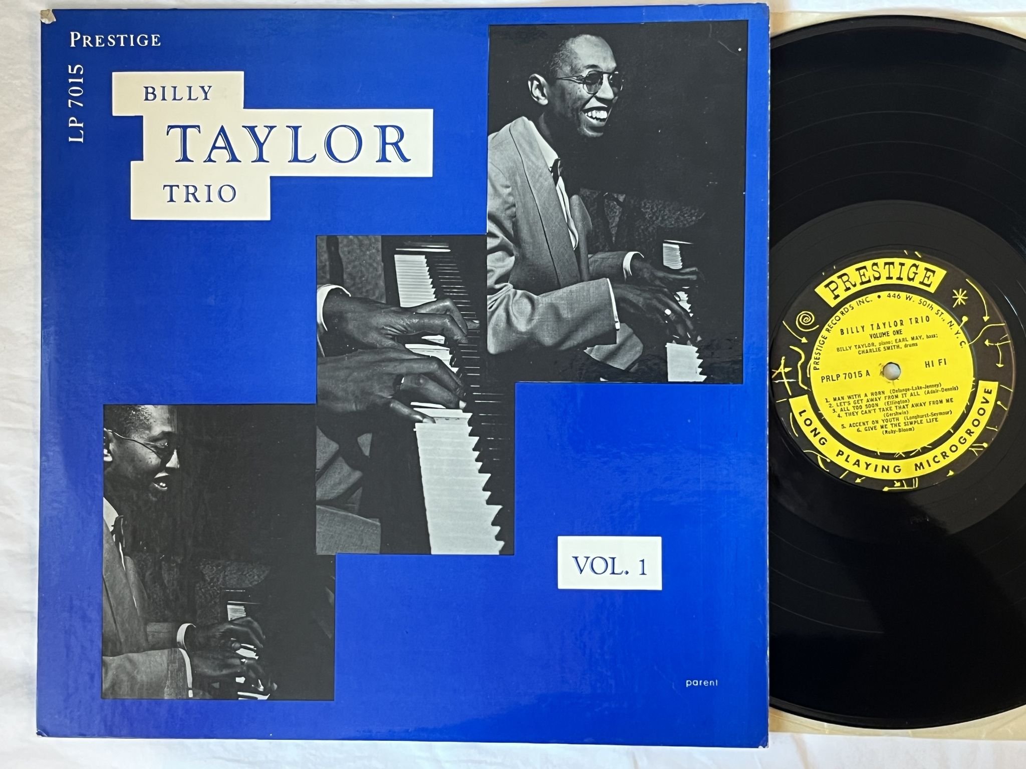 Omslagsbild för skivan THE BILLY TAYLOR TRIO vol.1 LP-56 US PRLP 7015 Prestige