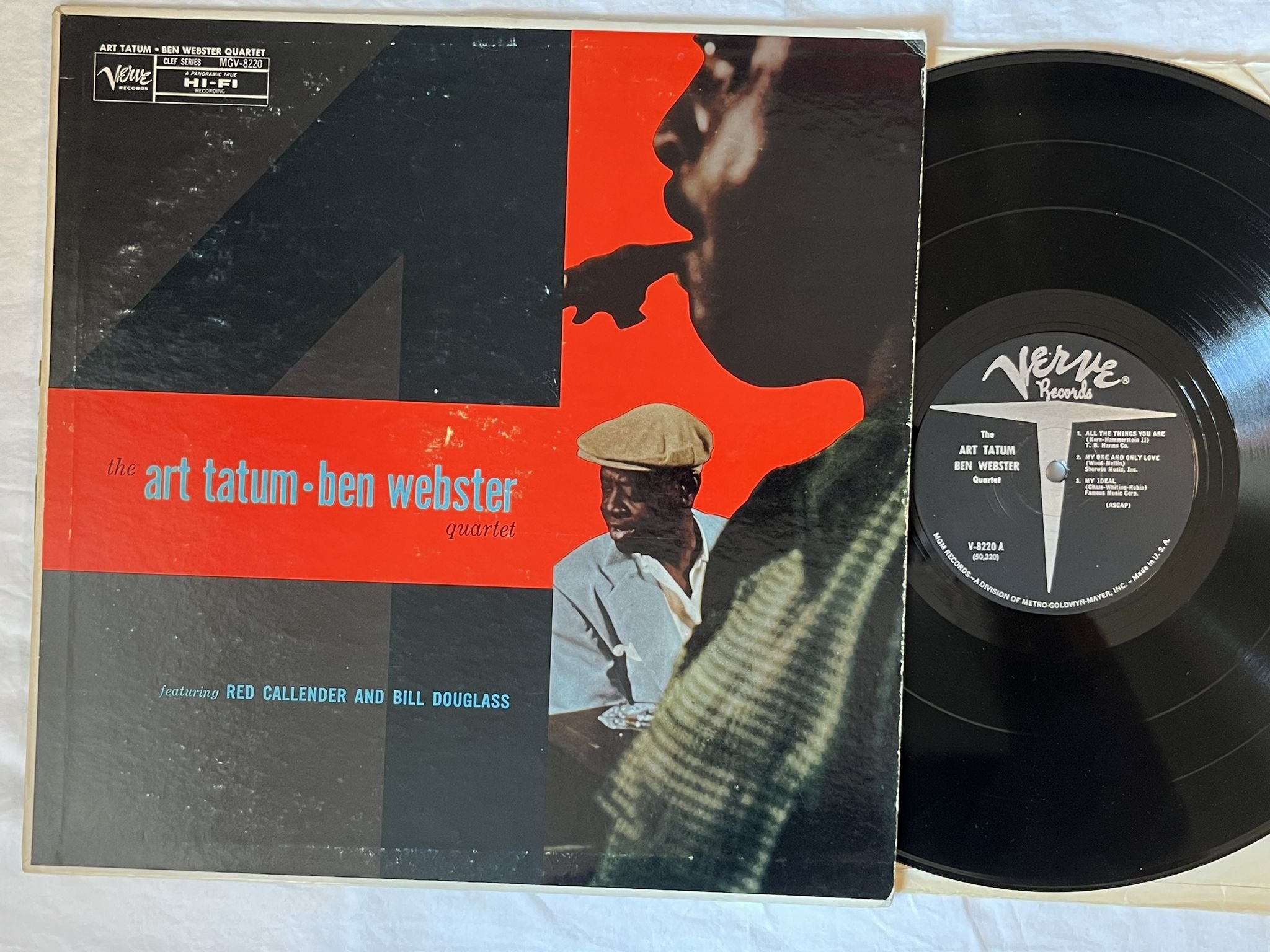 Omslagsbild för skivan THE ART TATUM BEN WEBSTER QUARTET LP-58 MGV-8220 Verve Records