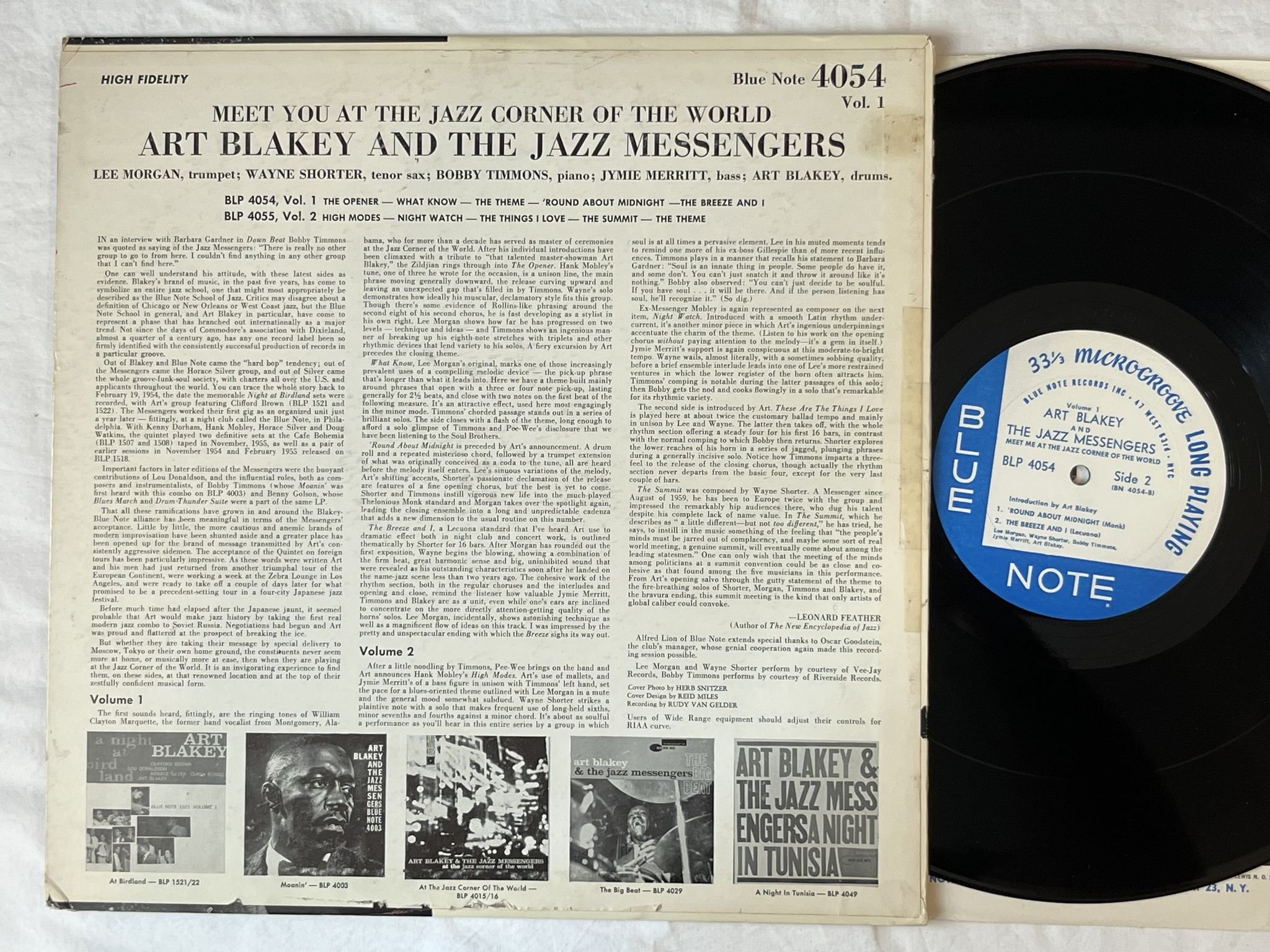 Omslagsbild för skivan ART BLAKEY & THE JAZZ MESSENGERS LP BLP 4054 Blue Note
