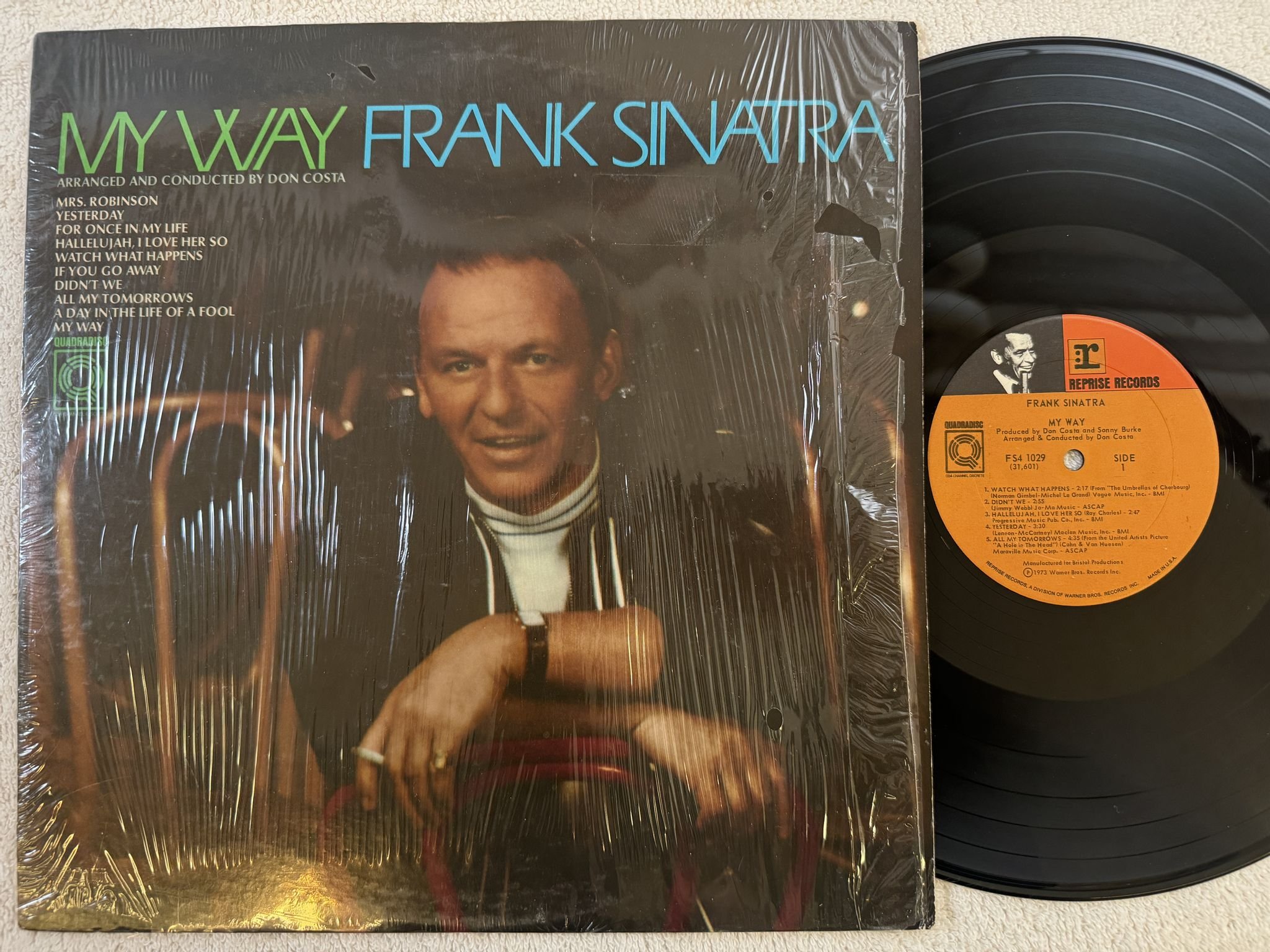 Omslagsbild för skivan FRANK SINATRA my way LP -73 US FS4 1029 Reprise Records