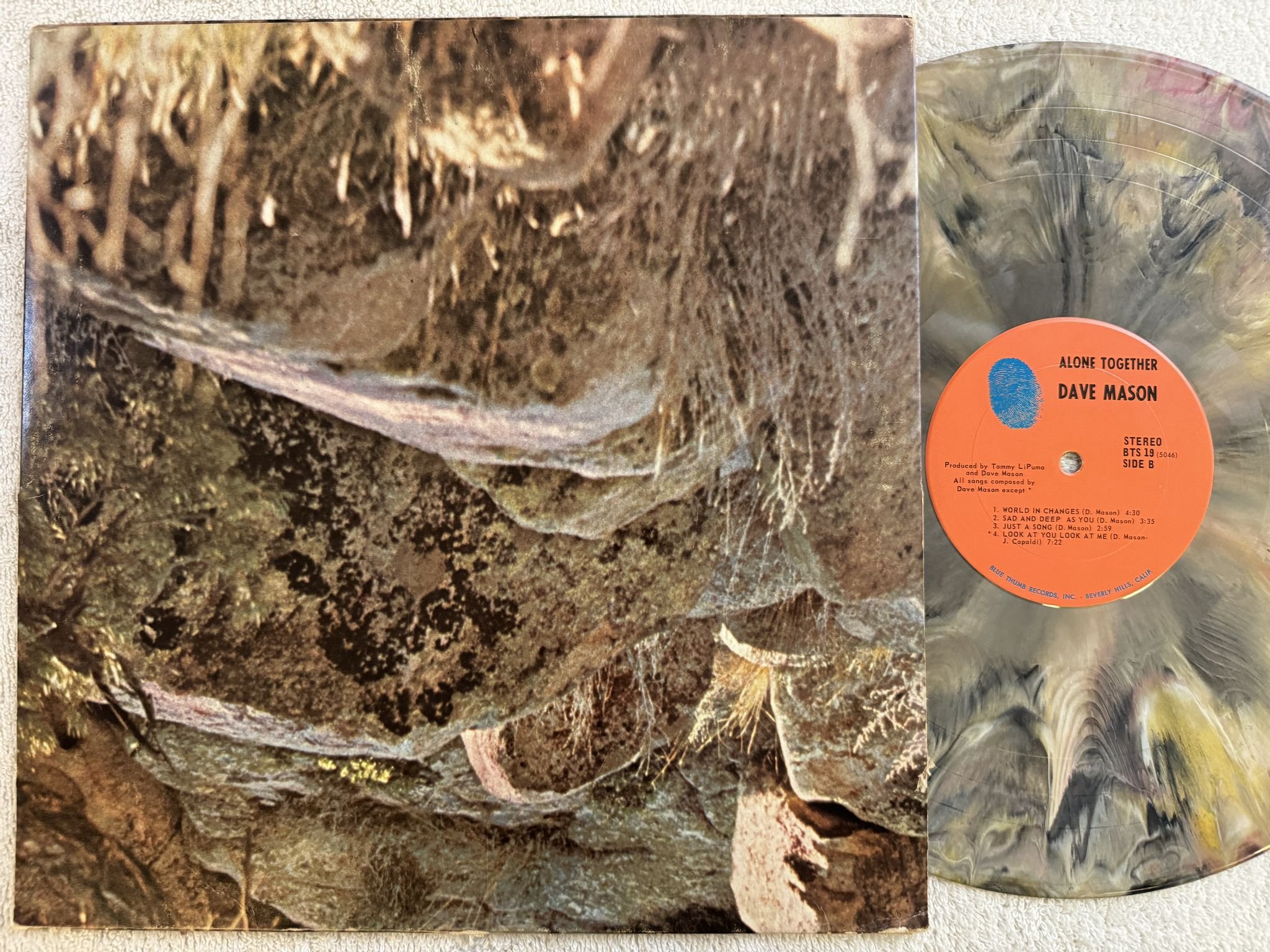 Omslagsbild för skivan DAVE MASON alone together LP -70 US BTS 19 Blue Thumb Records