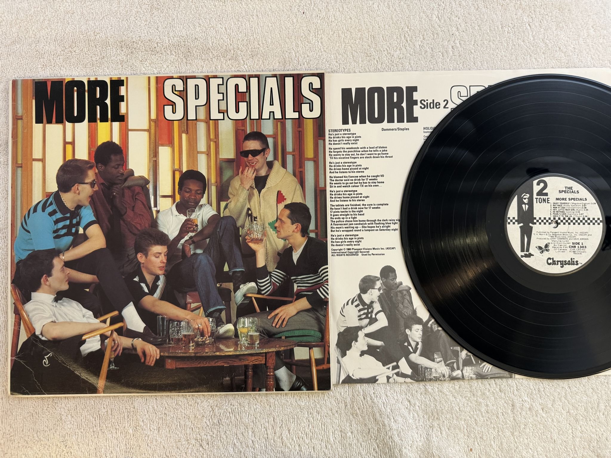 Omslagsbild för skivan THE SPECIALS more specials LP -80 CHR 1303 Two-Tone Records