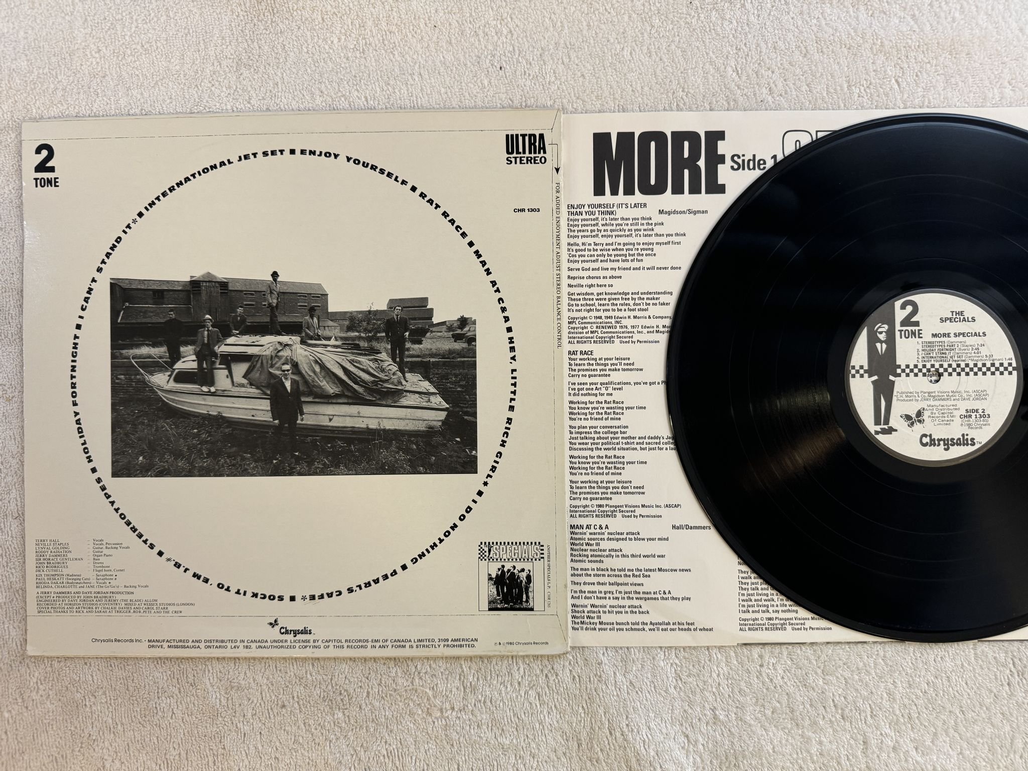 Omslagsbild för skivan THE SPECIALS more specials LP -80 CHR 1303 Two-Tone Records