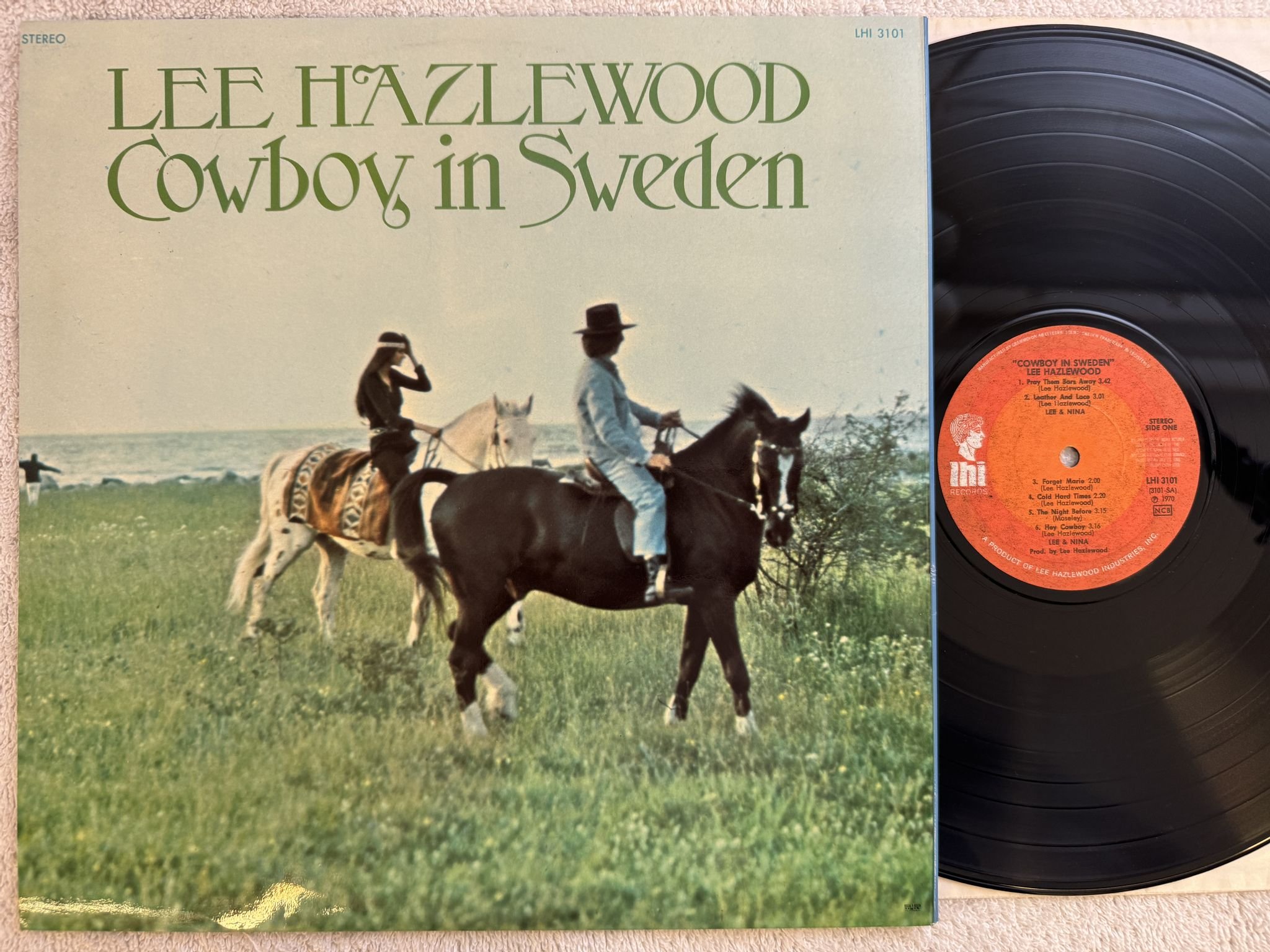 Omslagsbild för skivan LEE HAZLEWOOD coeboy in sweden LP -70 SWE LHI 3101 LHI Records