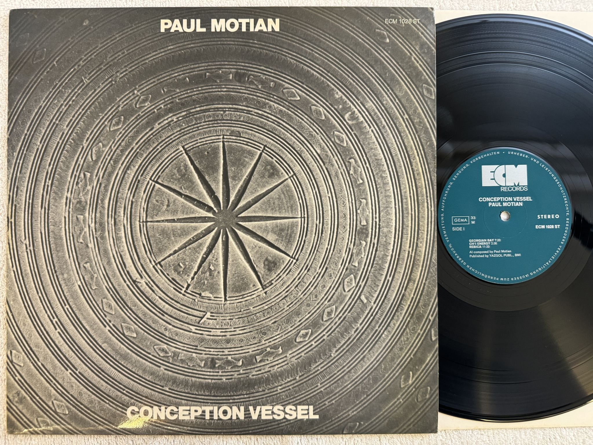 Omslagsbild för skivan PAUL MOTIAN conception vessel LP -73 ECM-1-1028 ECM Records