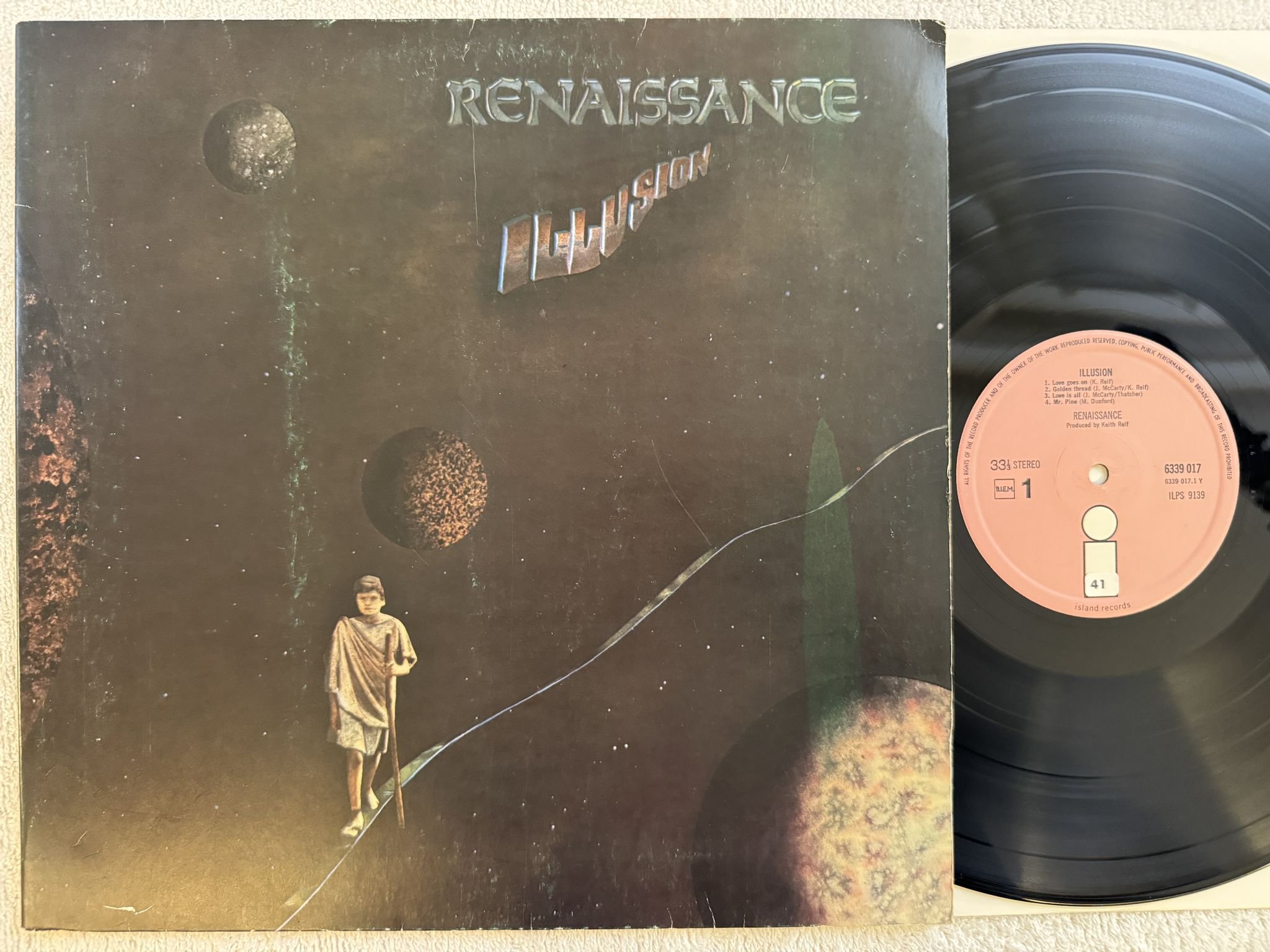 Omslagsbild för skivan RENAISSANCE illusion LP -71 ILPS 9139 Island Records