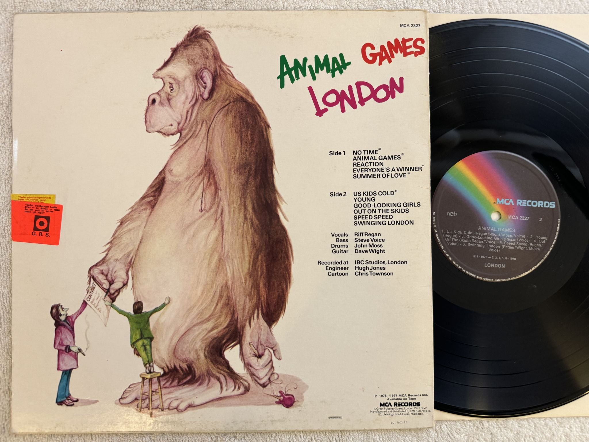 Omslagsbild för skivan LONDON Animal Games LP 78 MCA 2327 MCA Records
