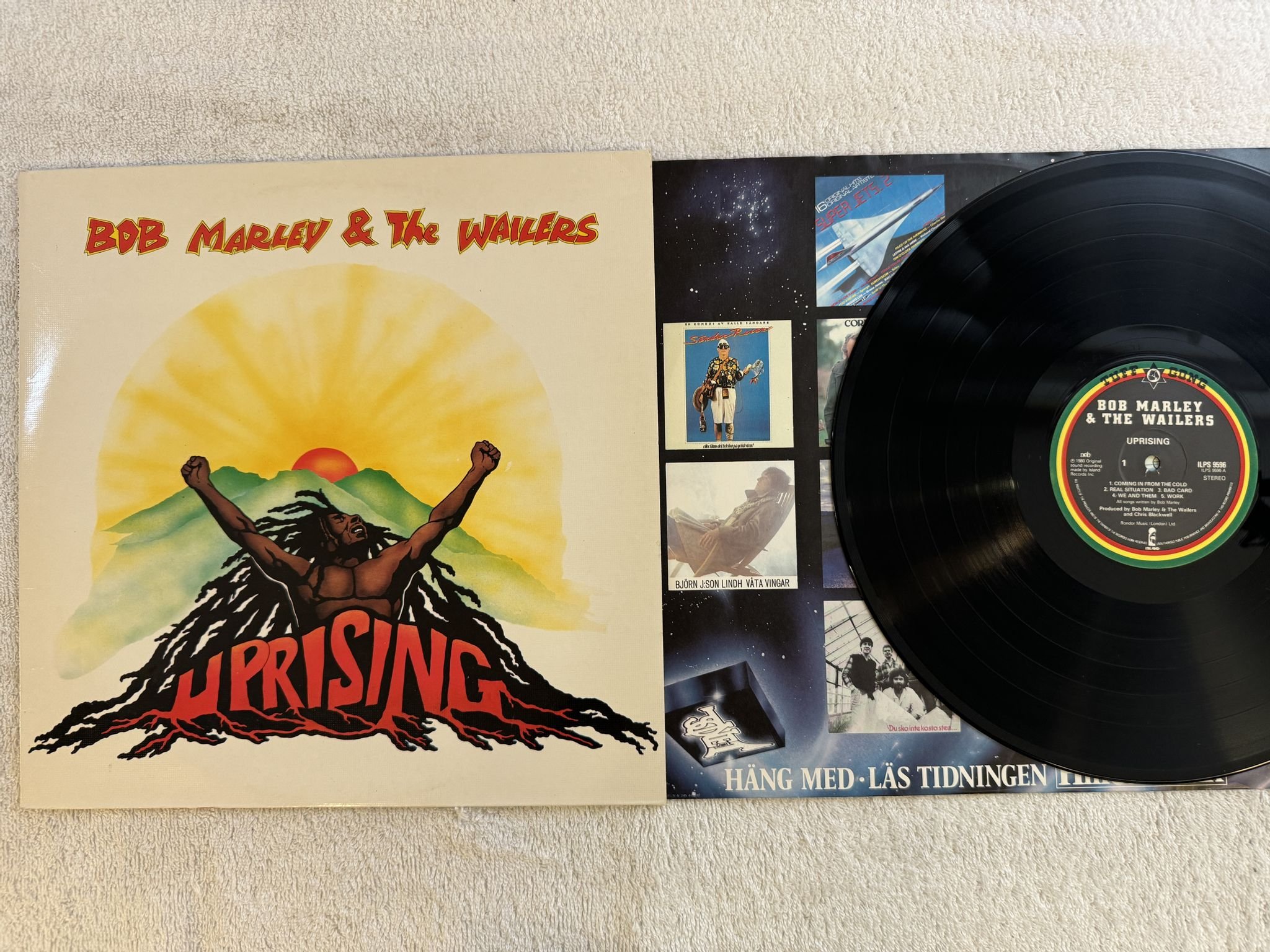 Omslagsbild för skivan BOB MARLEY & THE WAILERS uprising LP -80 ILPS 9596 Island Records