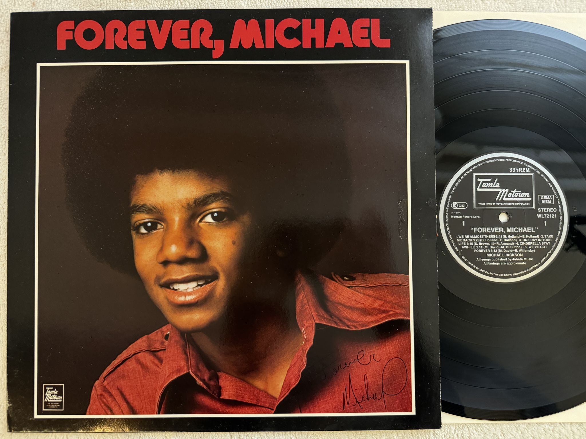 Omslagsbild för skivan MICHAEL JACKSON forever, michael LP -83 UK STMS 5095 Tamla Motown