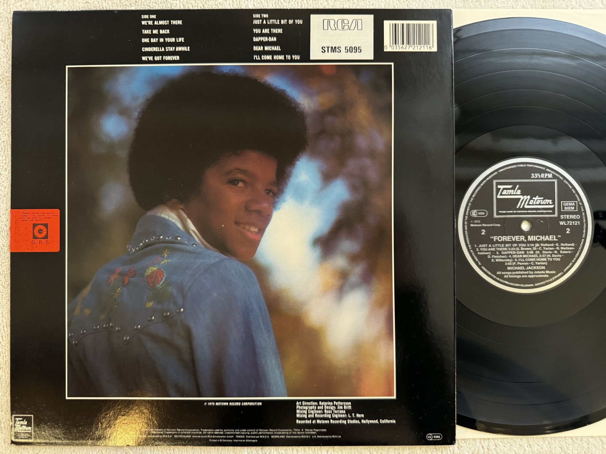 Omslagsbild för skivan MICHAEL JACKSON forever, michael LP -83 UK STMS 5095 Tamla Motown