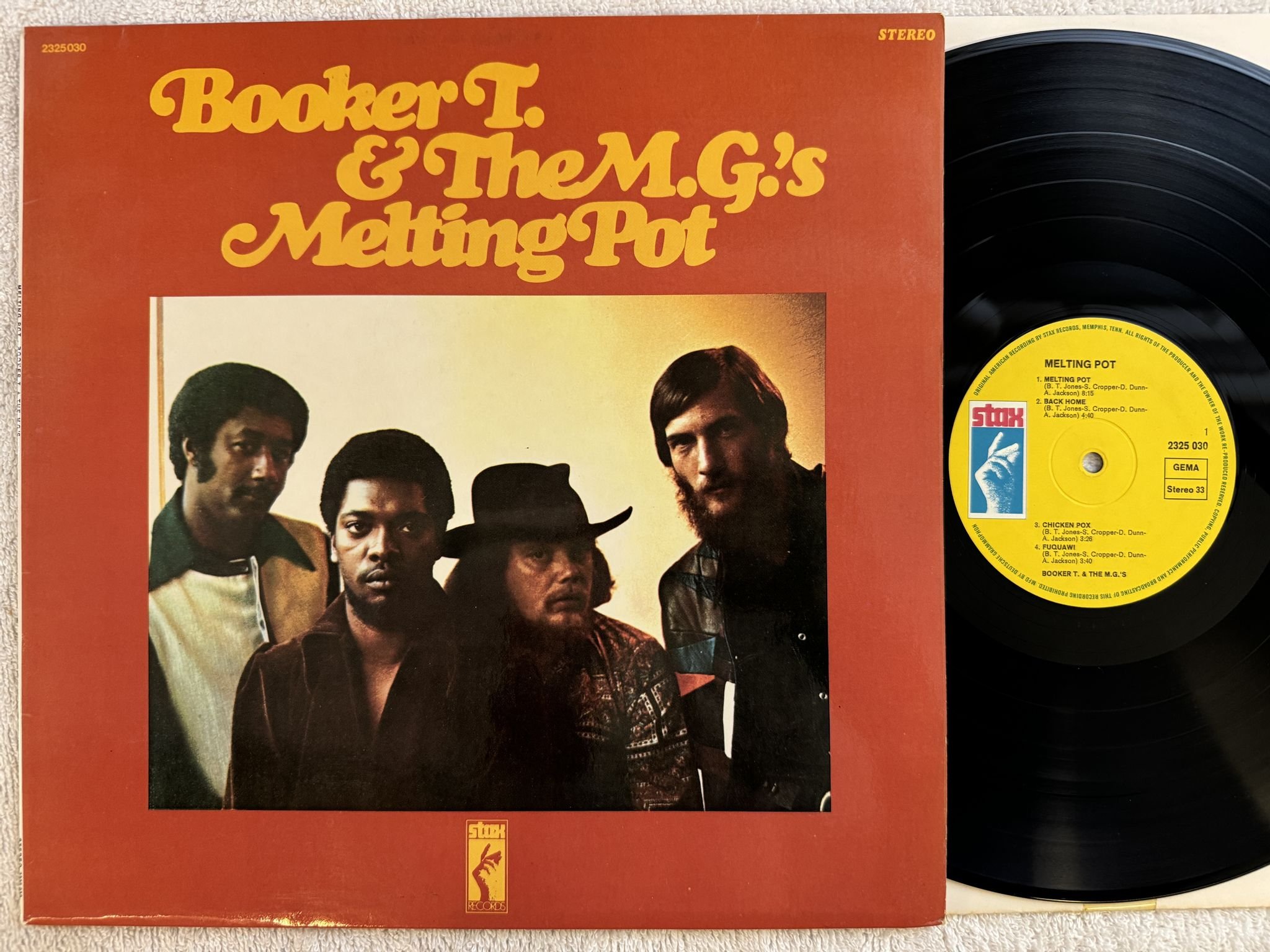 Omslagsbild för skivan BOOKER T. & THE M.G.´S melting pot LP -71 Stax 2325 030