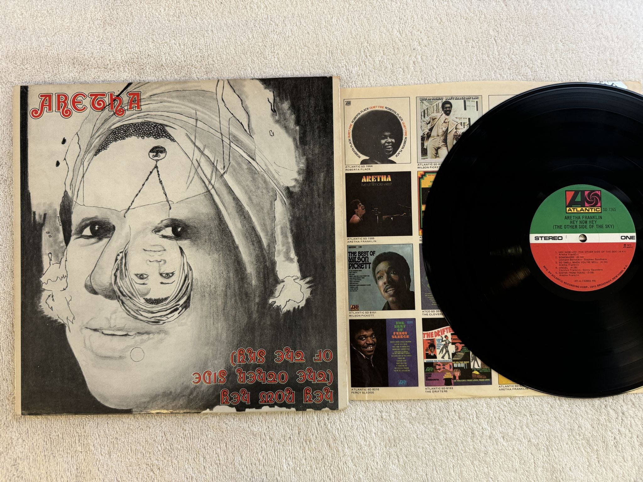 Omslagsbild för skivan ARETHA hey now hey LP -73 SD 7265 Atlantic