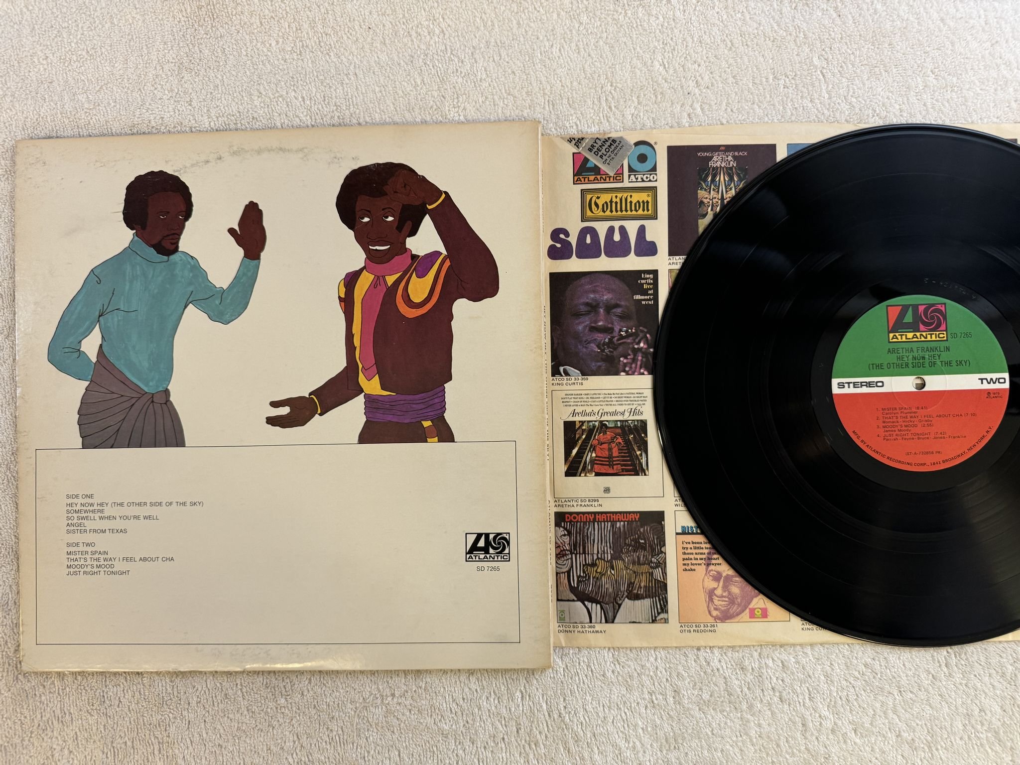 Omslagsbild för skivan ARETHA hey now hey LP -73 SD 7265 Atlantic