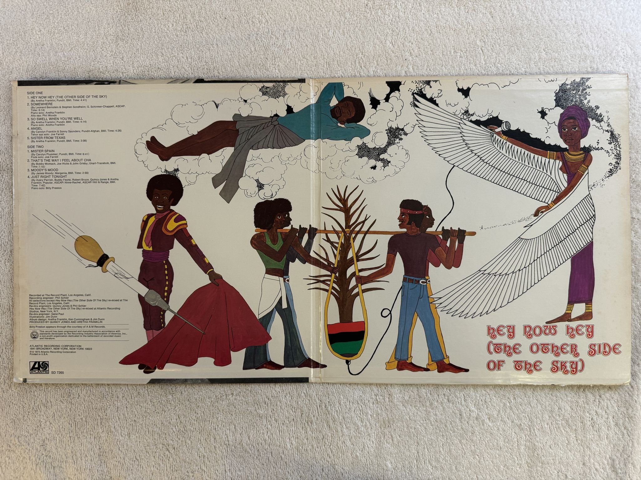 Omslagsbild för skivan ARETHA hey now hey LP -73 SD 7265 Atlantic