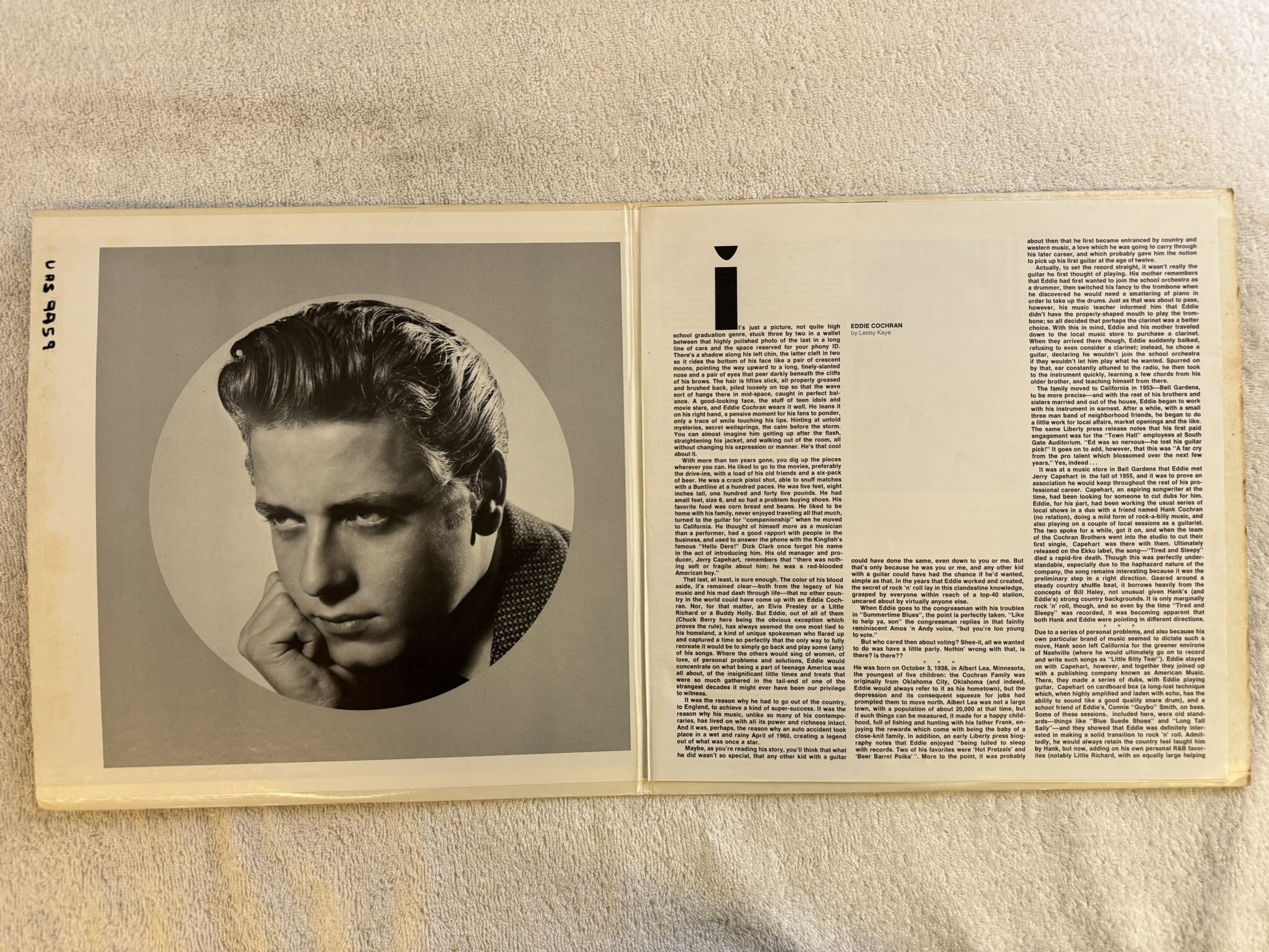 Omslagsbild för skivan EDDIE COCHRAN legendary masters series #4 2X LP -71 United Artists Records