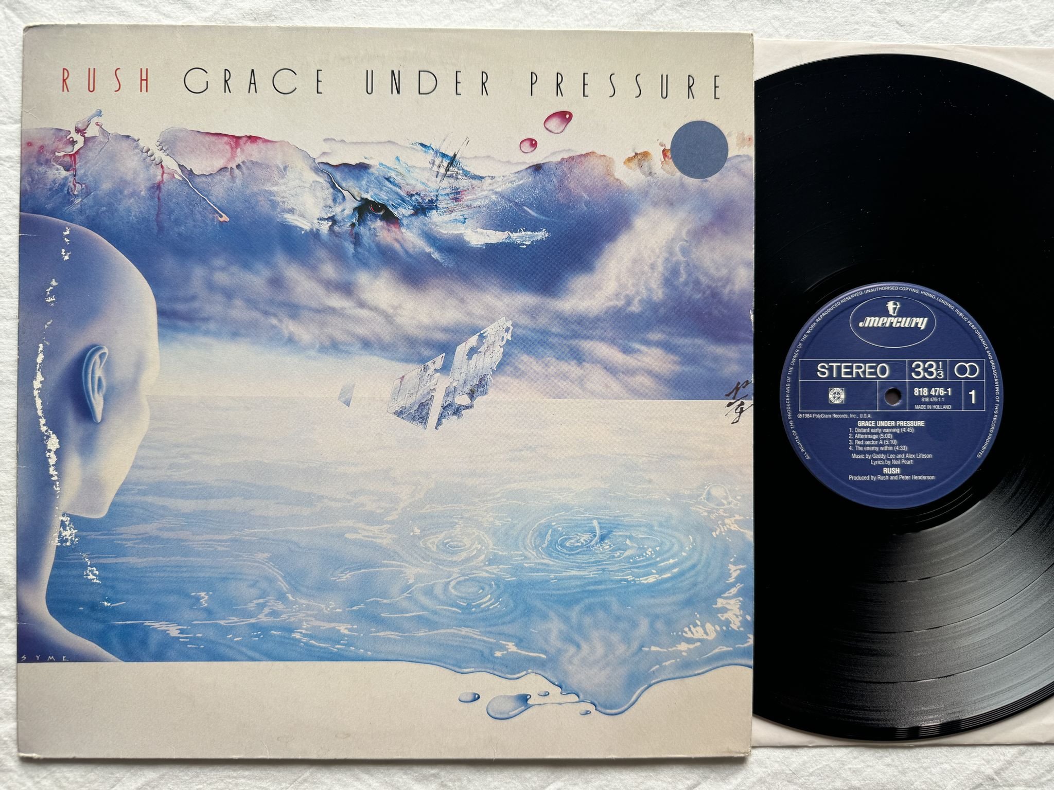 Omslagsbild för skivan RUSH grace under pressure LP -84 818 476-1 Mercury