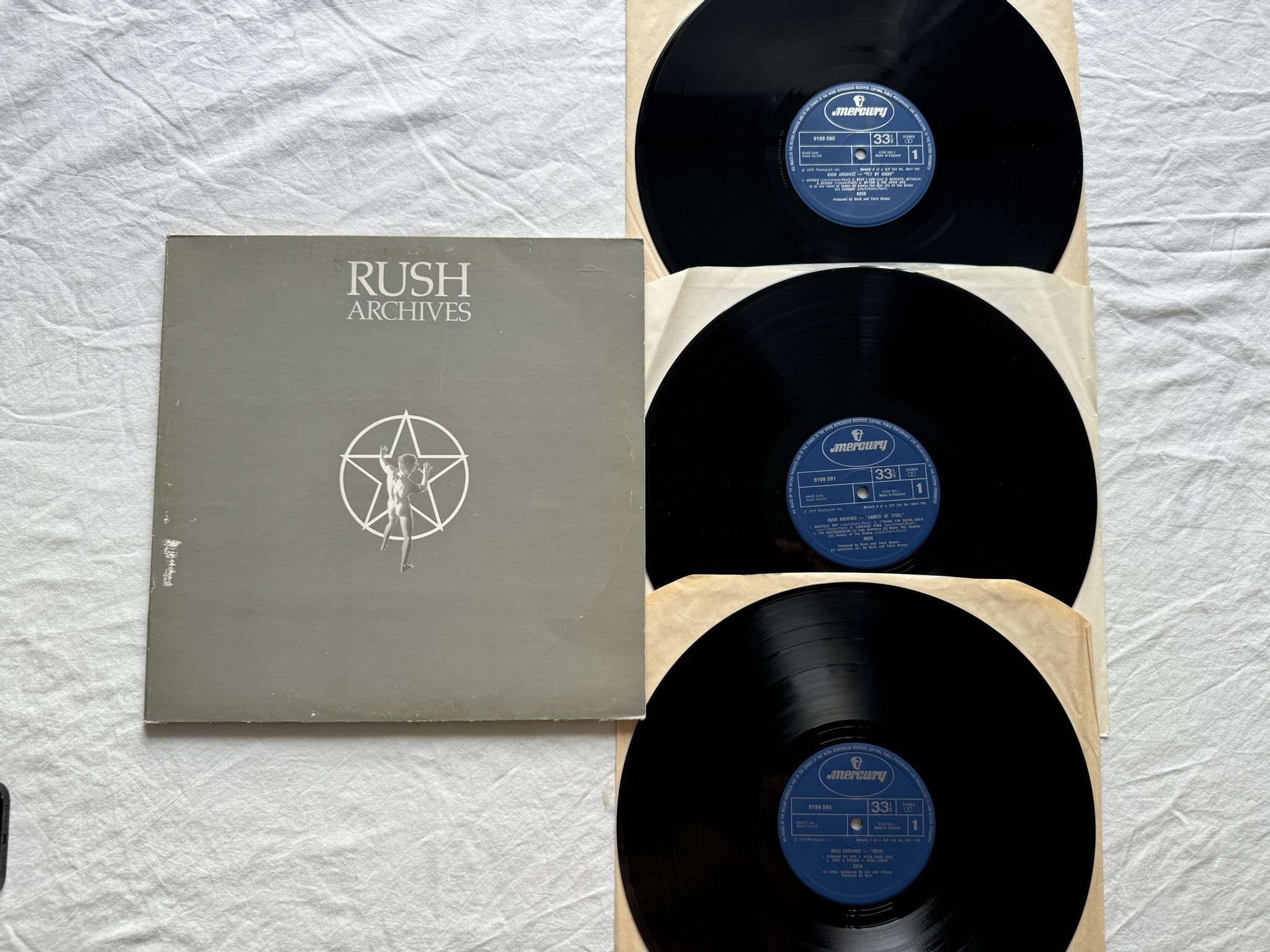 Omslagsbild för skivan RUSH archives 3X LP -78 6641 799 Mercury