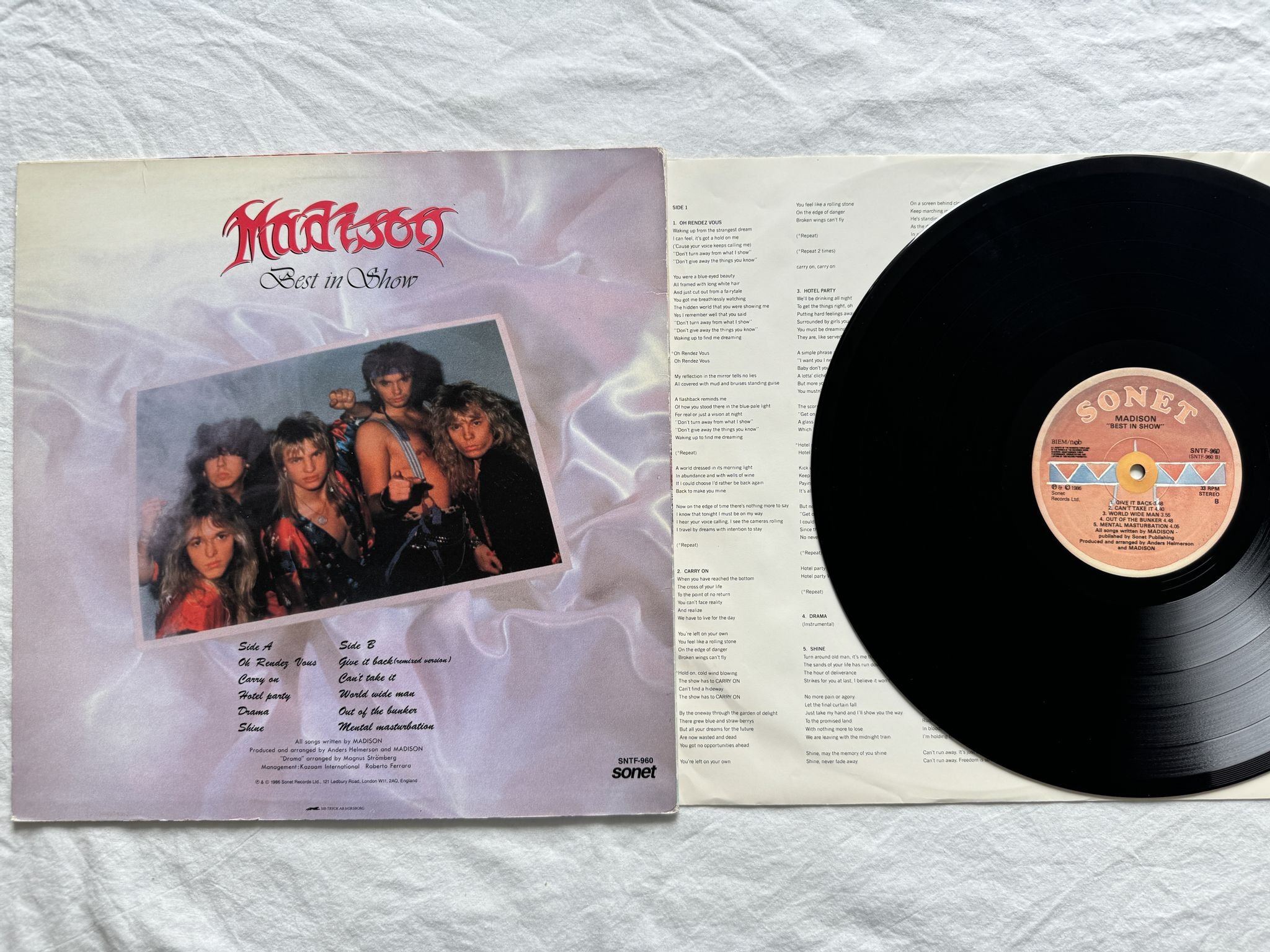 Omslagsbild för skivan MADISON best in show LP -86 SNTF-960 Sonet