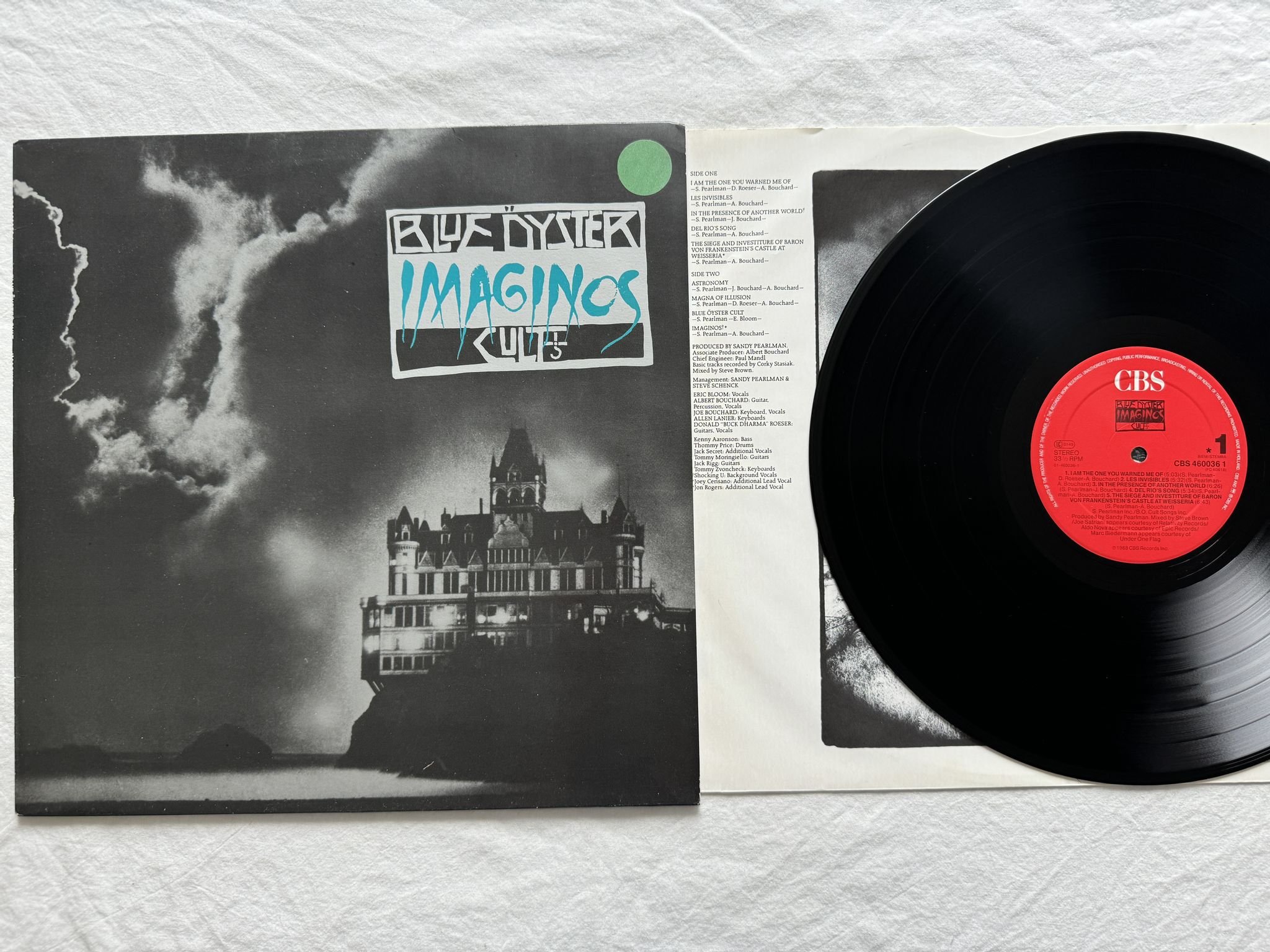 Omslagsbild för skivan BLUE ÖYSTER CULT imaginos LP -88 CBS 460036 1