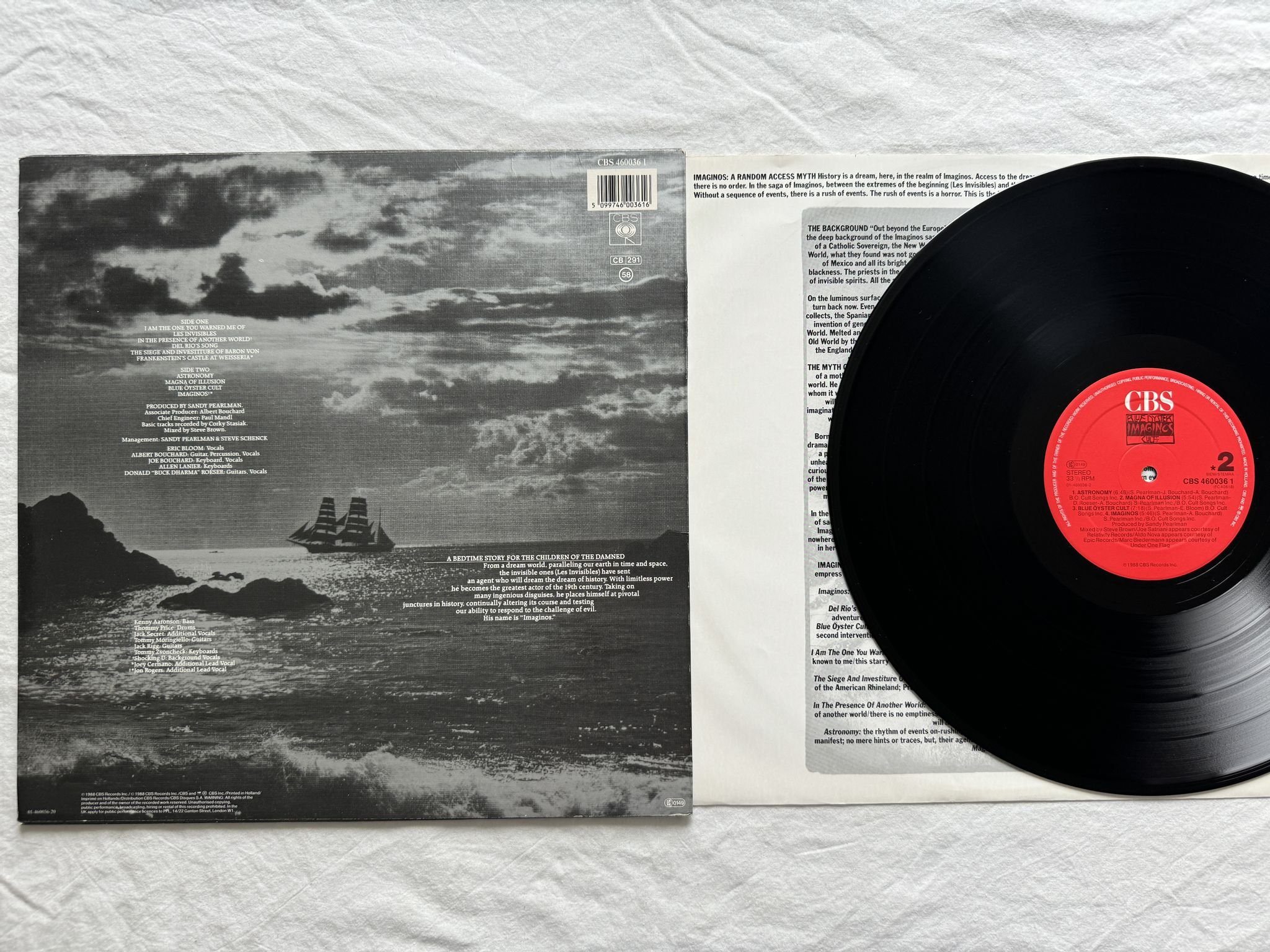 Omslagsbild för skivan BLUE ÖYSTER CULT imaginos LP -88 CBS 460036 1