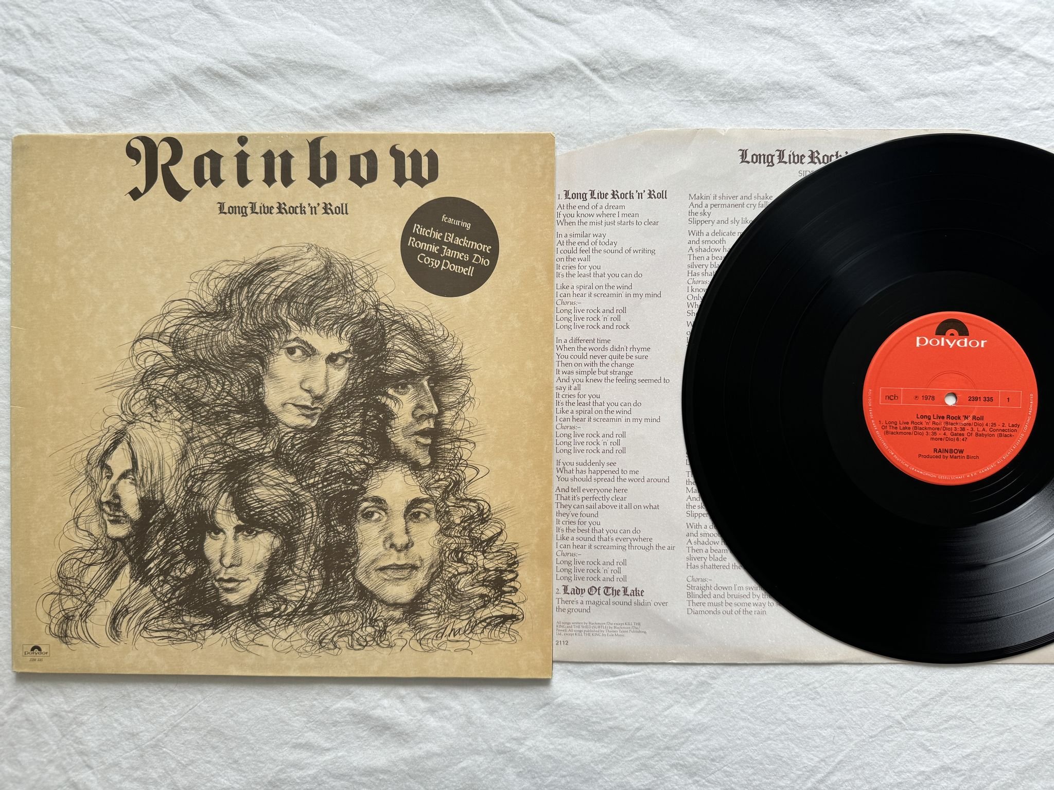 Omslagsbild för skivan RAINBOW long live rock 'N' roll LP -78 2391 335 POLYDOR