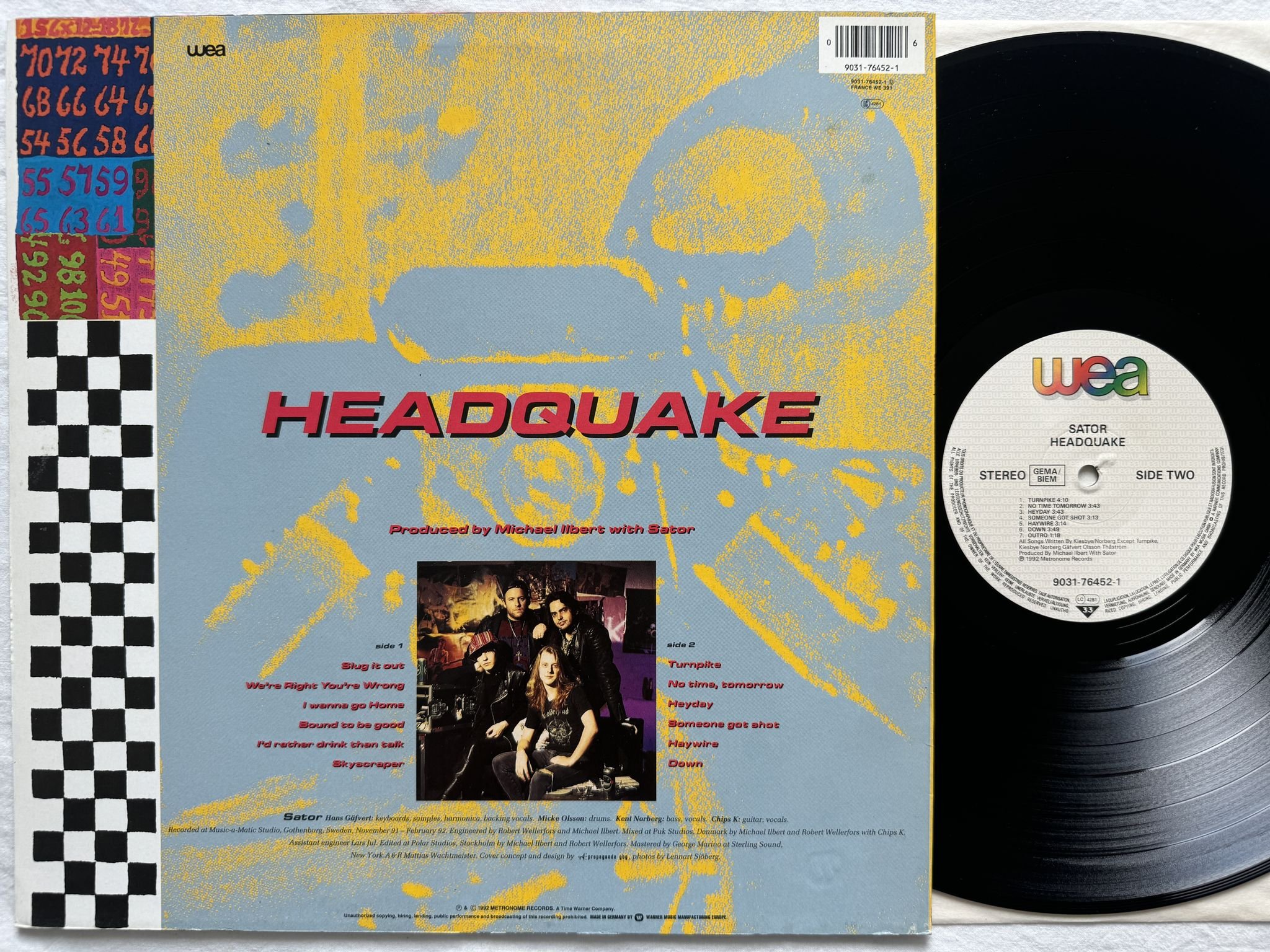 Omslagsbild för skivan SATOR headquake LP -92 9031-76452-2 WEA